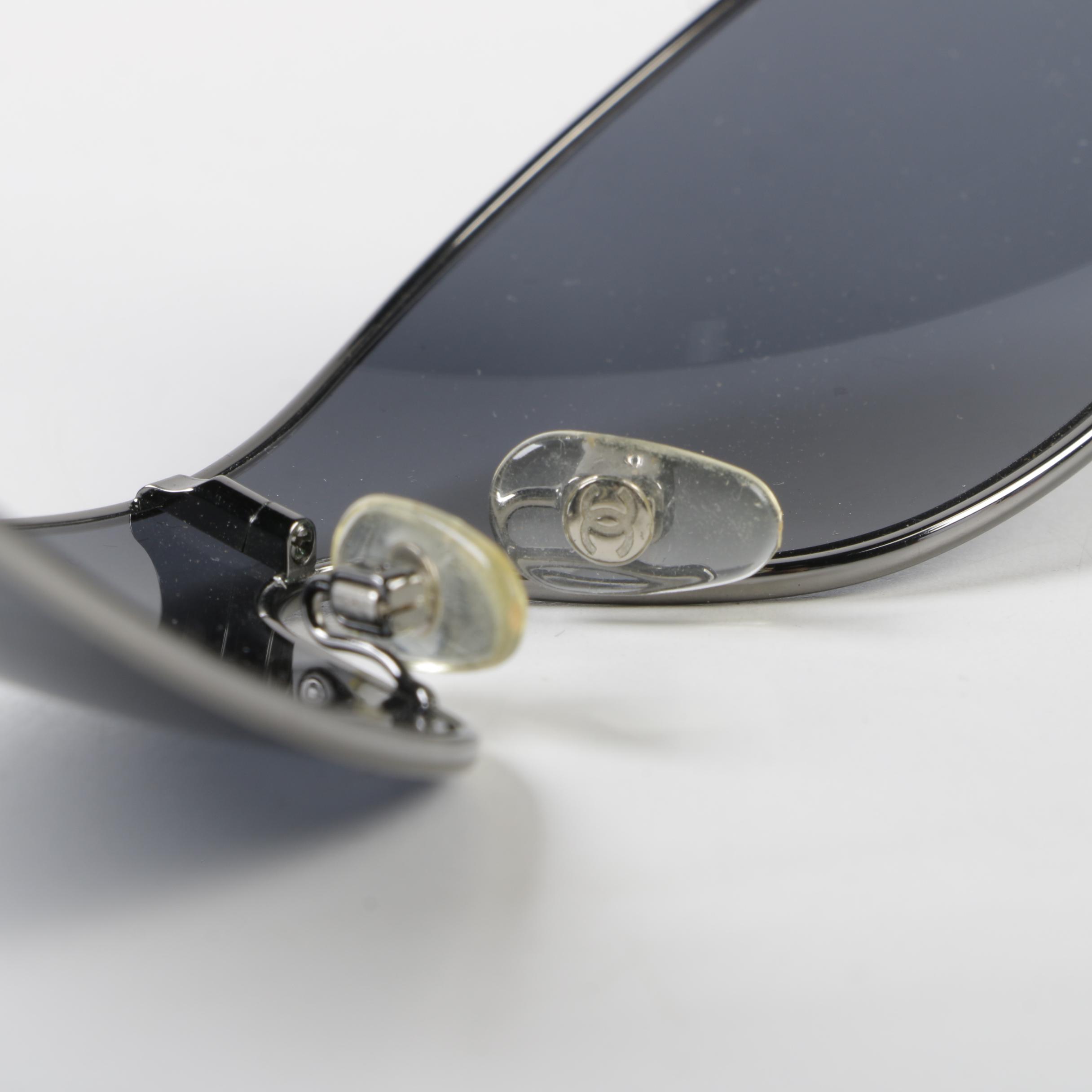 Chanel 4073-B CC Logo Sunglasses with Crystal Embellishments