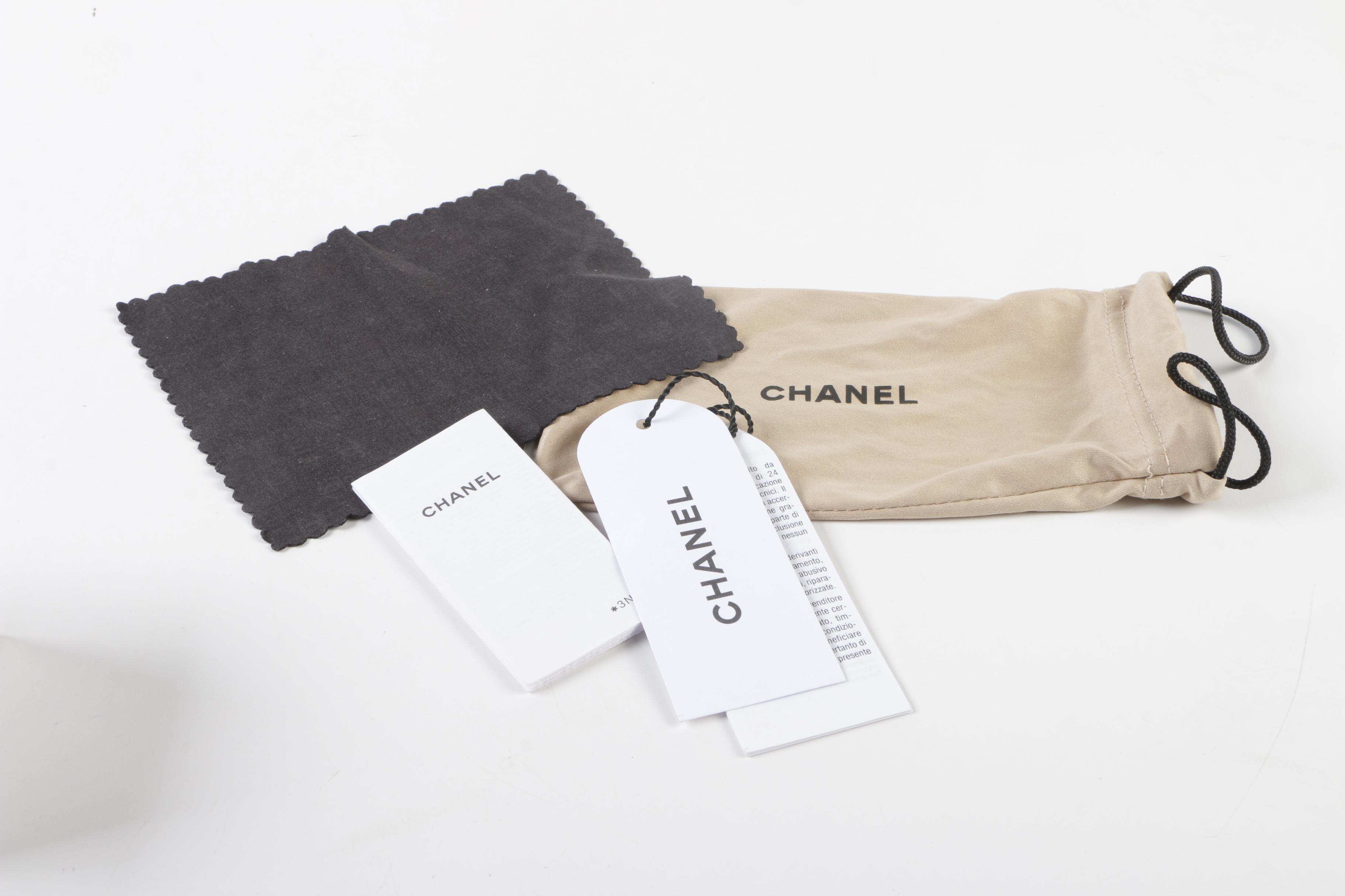 Chanel 4073-B CC Logo Sunglasses with Crystal Embellishments