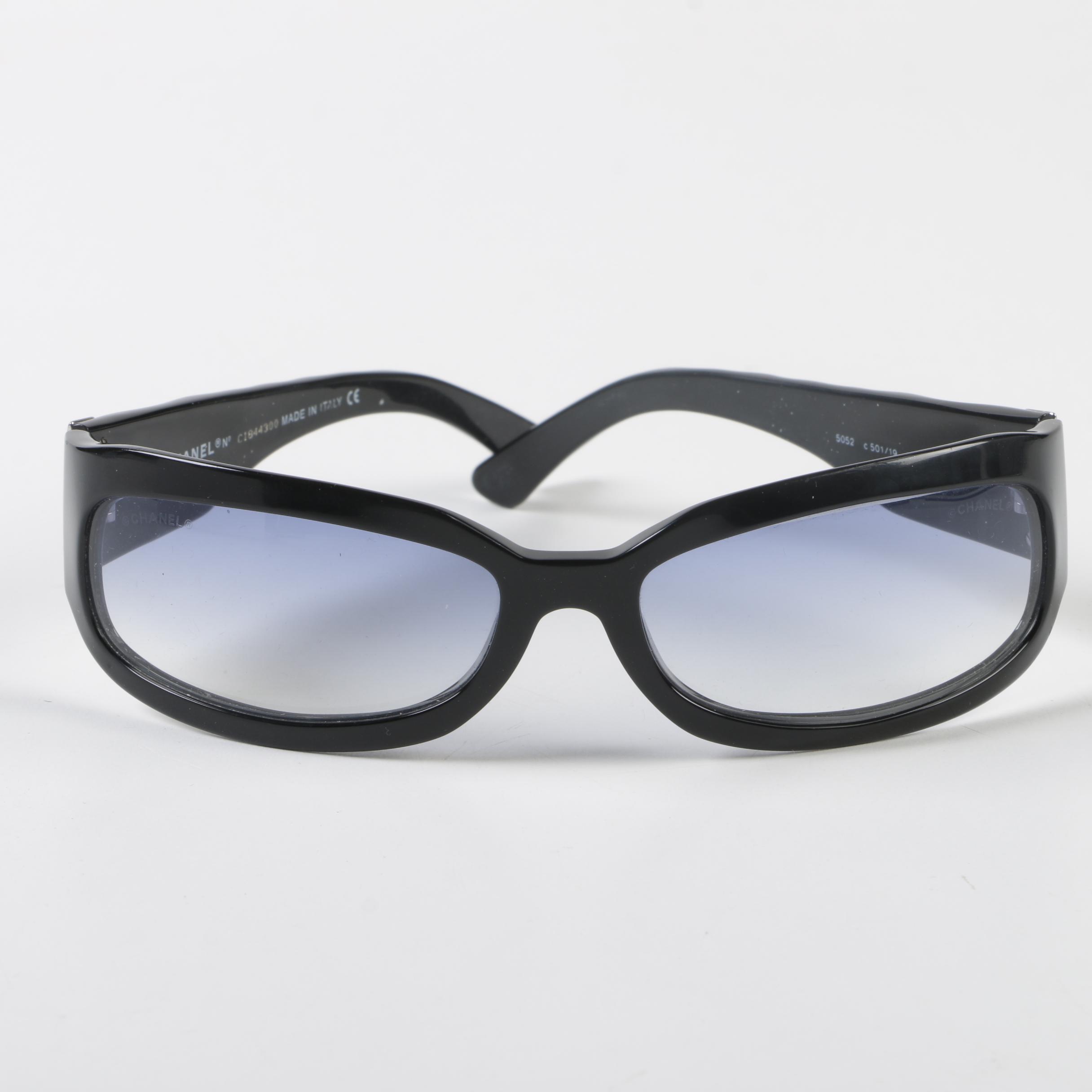 Chanel 5052 Black Quilted Stem Sunglasses