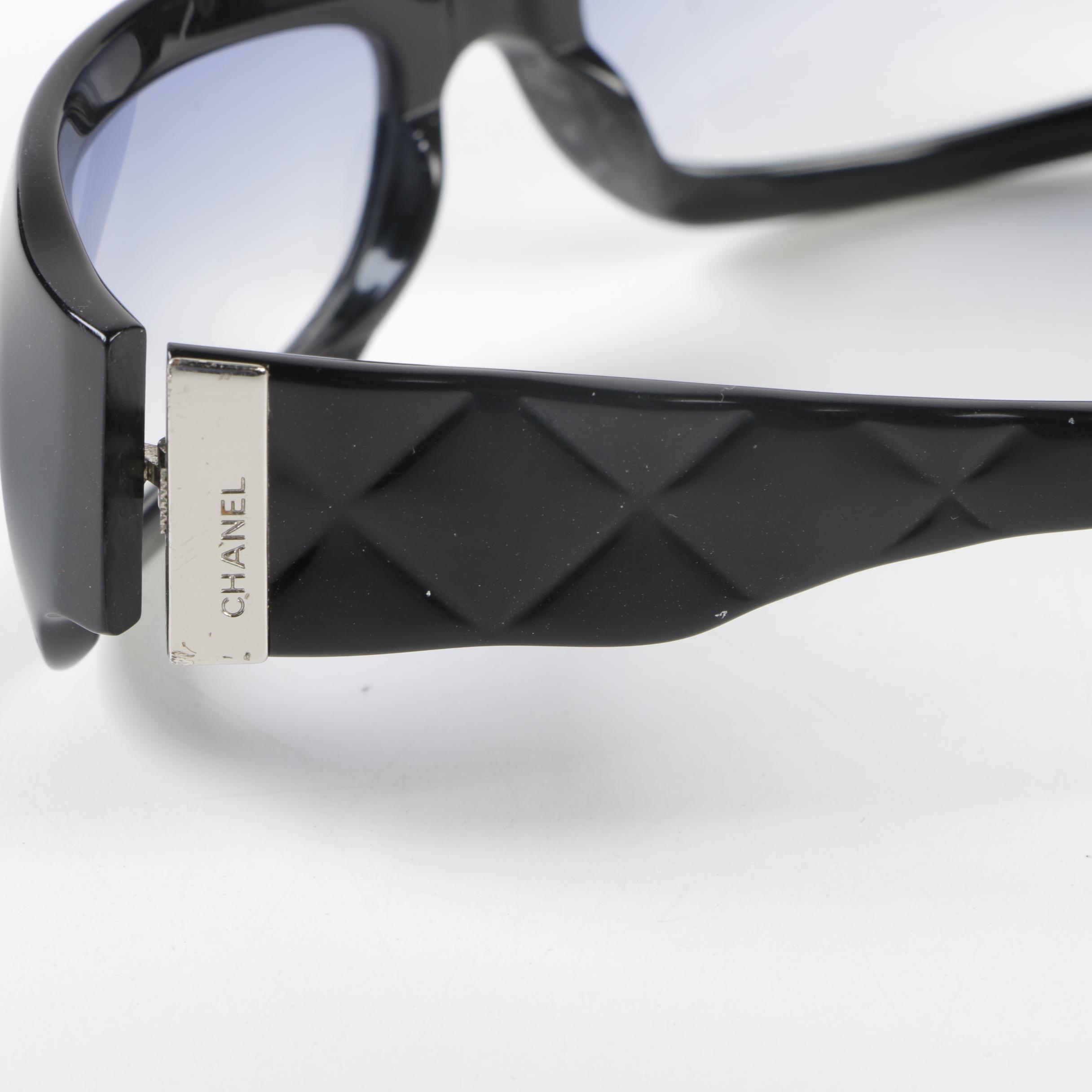 Chanel 5052 Black Quilted Stem Sunglasses