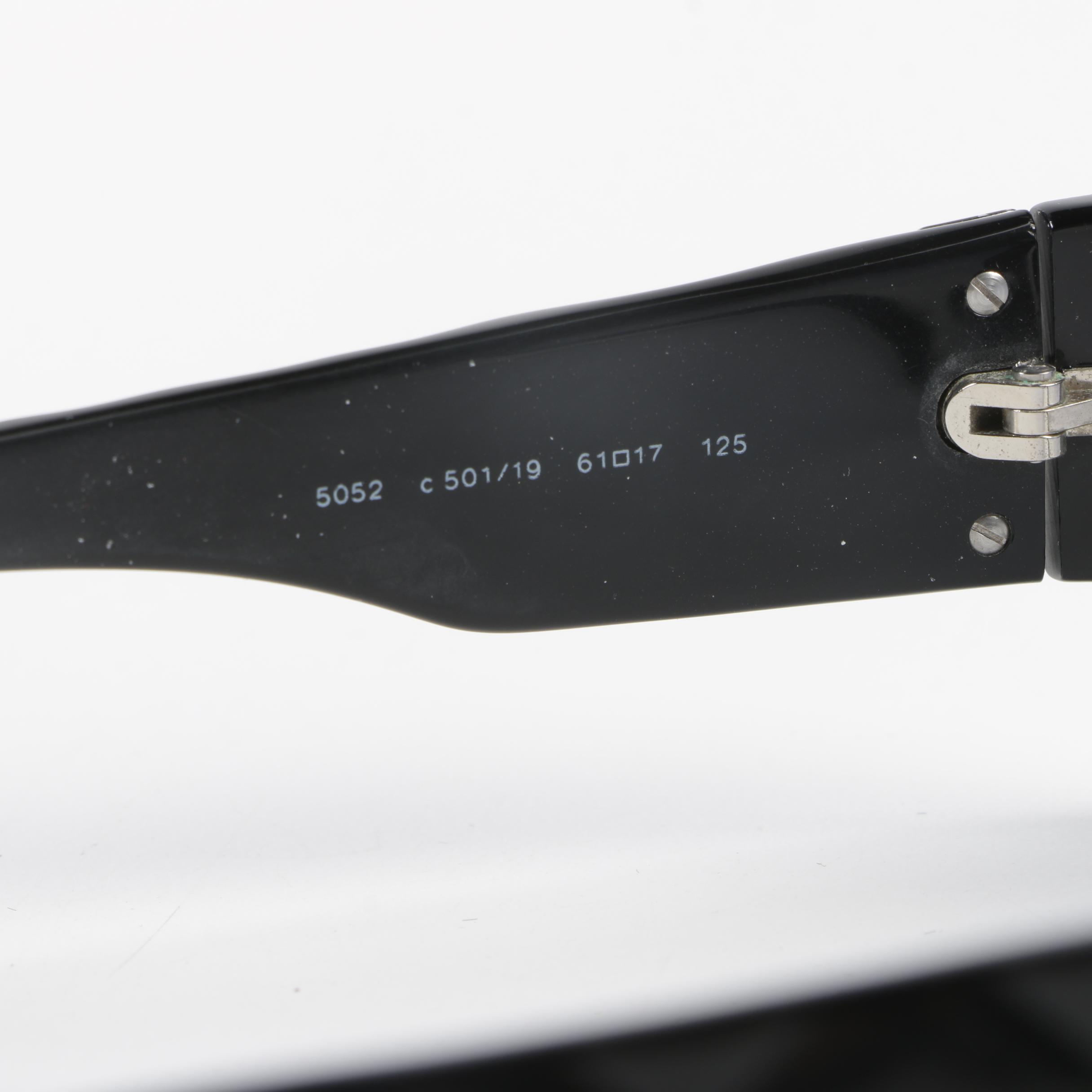 Chanel 5052 Black Quilted Stem Sunglasses