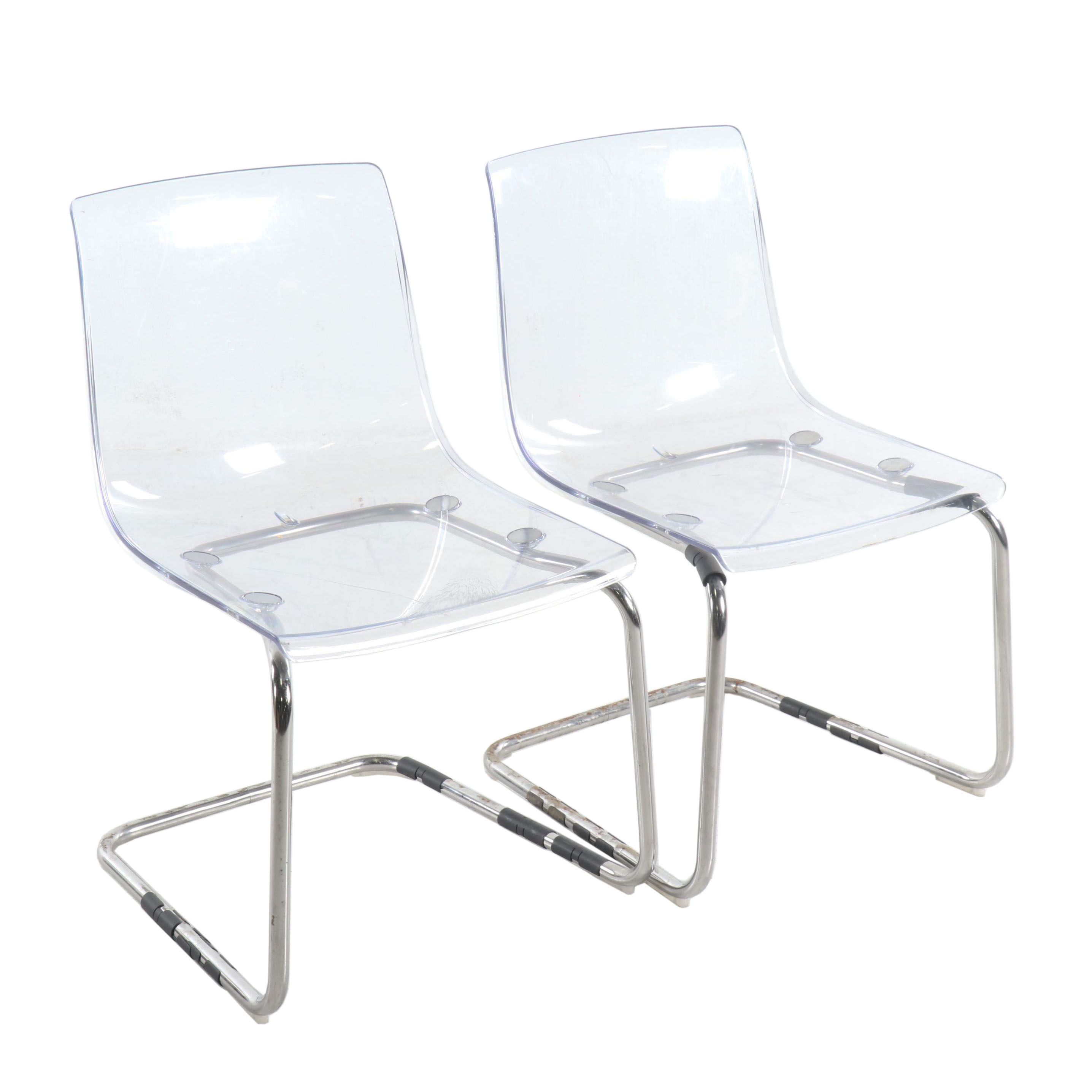Acrylic "Tobias" Side Chairs by IKEA