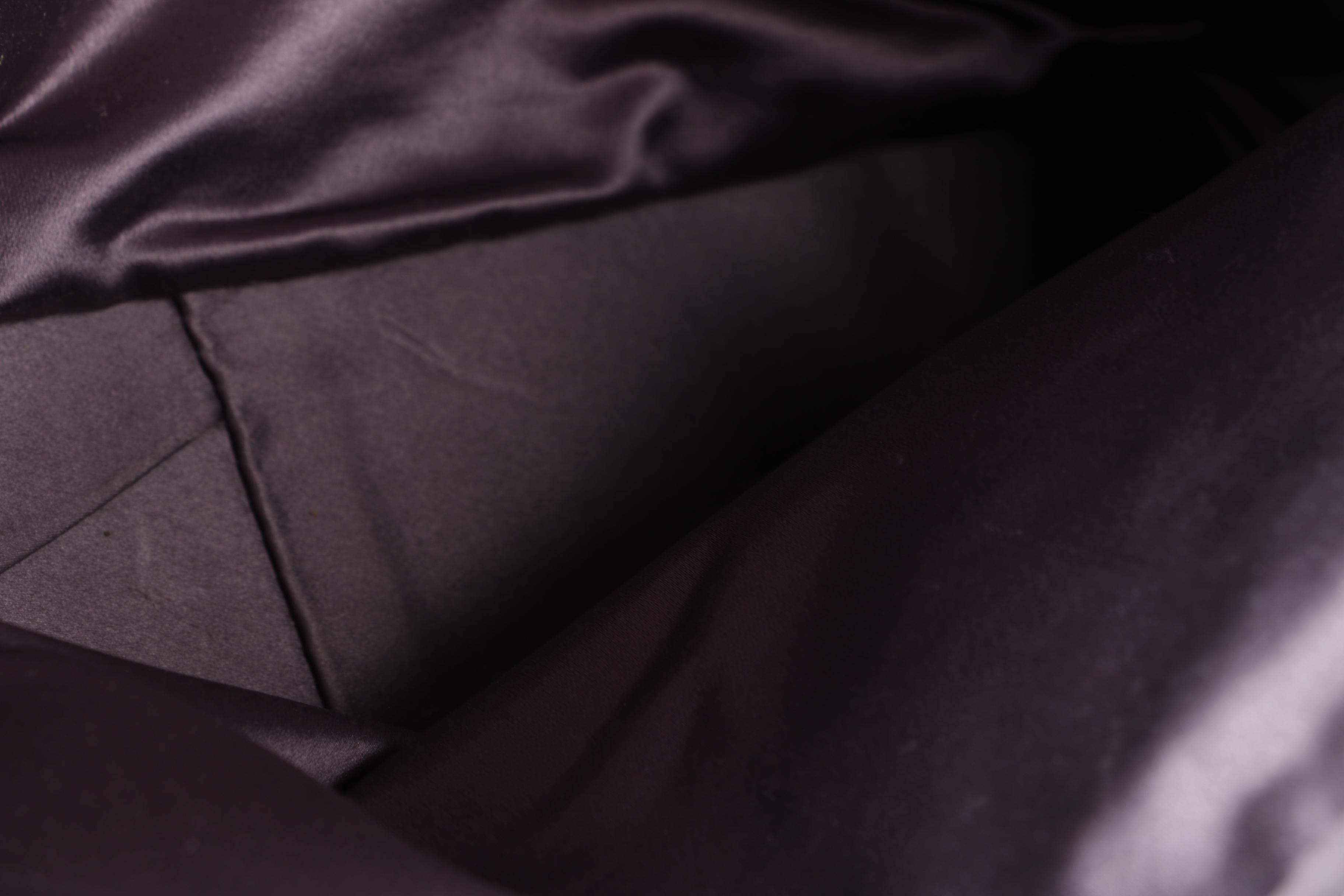 Prada Tan Canvas and Lavender Leather Duffel Handbag