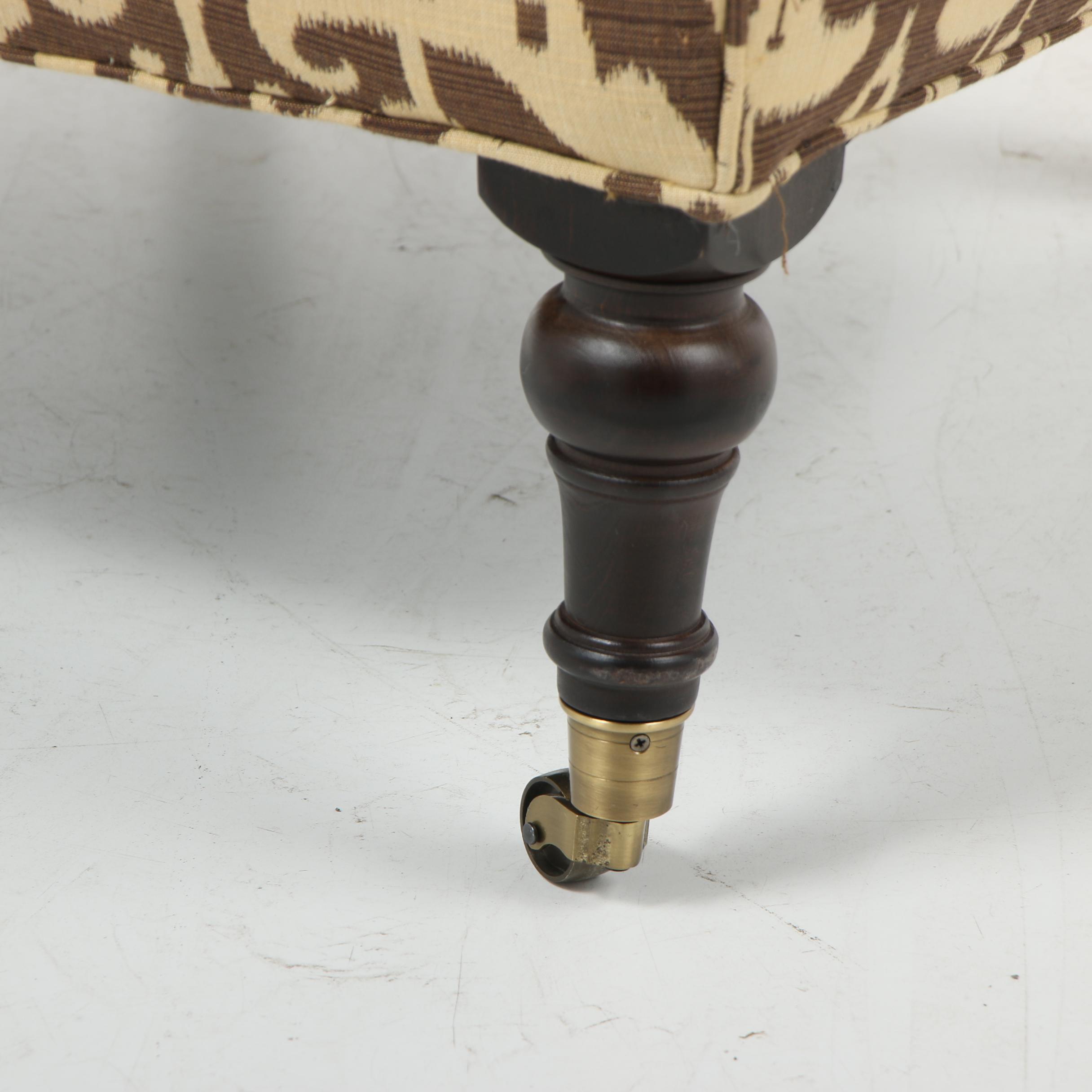 Contemporary Lee Industries Armchair with Ikat Upholstery