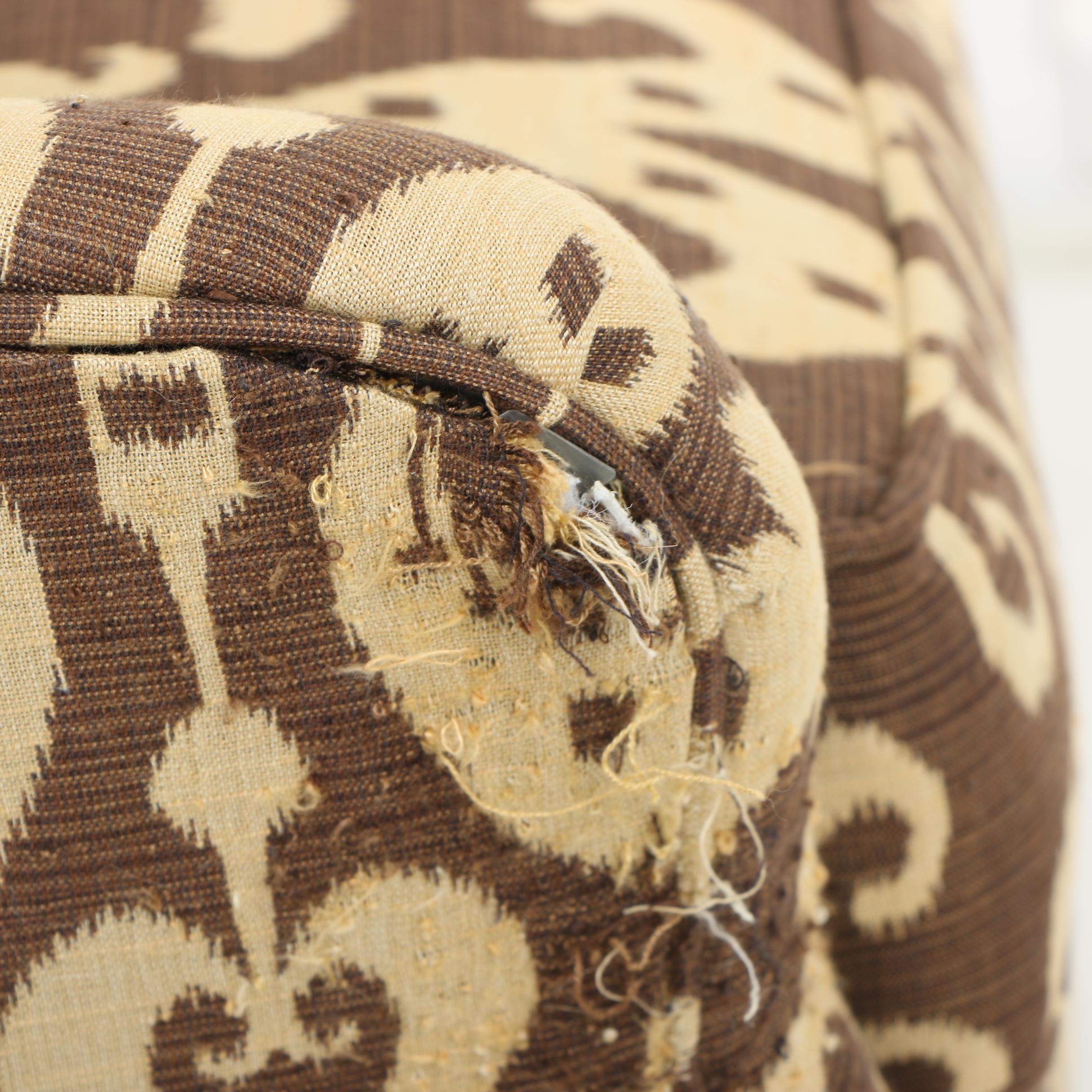 Contemporary Lee Industries Armchair with Ikat Upholstery