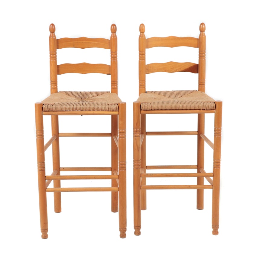 Country Style Woven Rattan Barstools