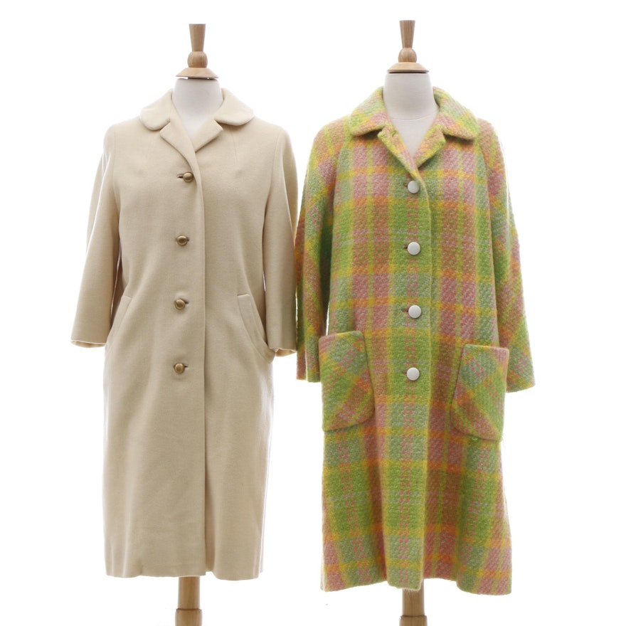 Michaelson Cashmere Blend and Pietro Neiman Marcus Tweed Coats, Vintage