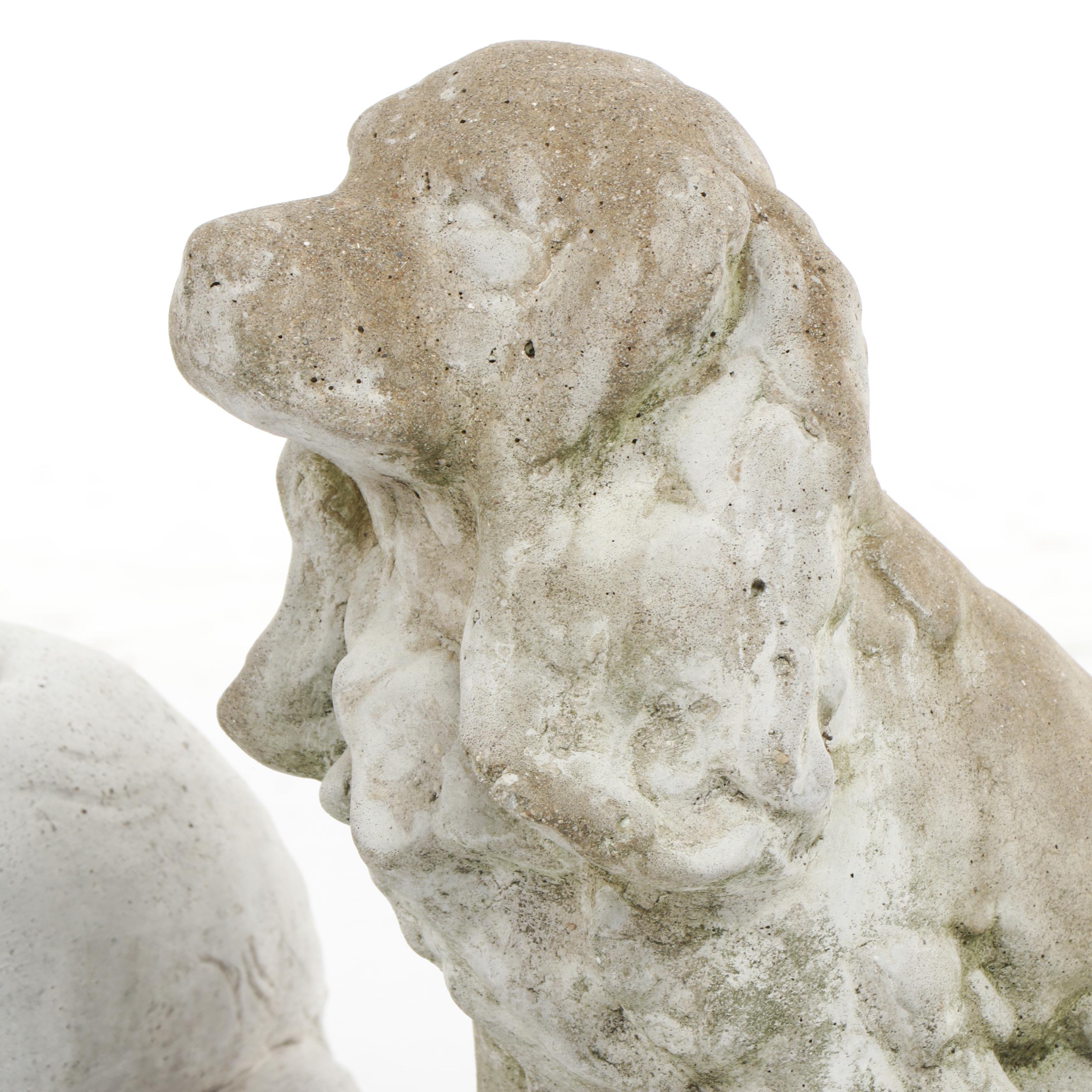 Cement Cocker Spaniel Garden Statue and Planter