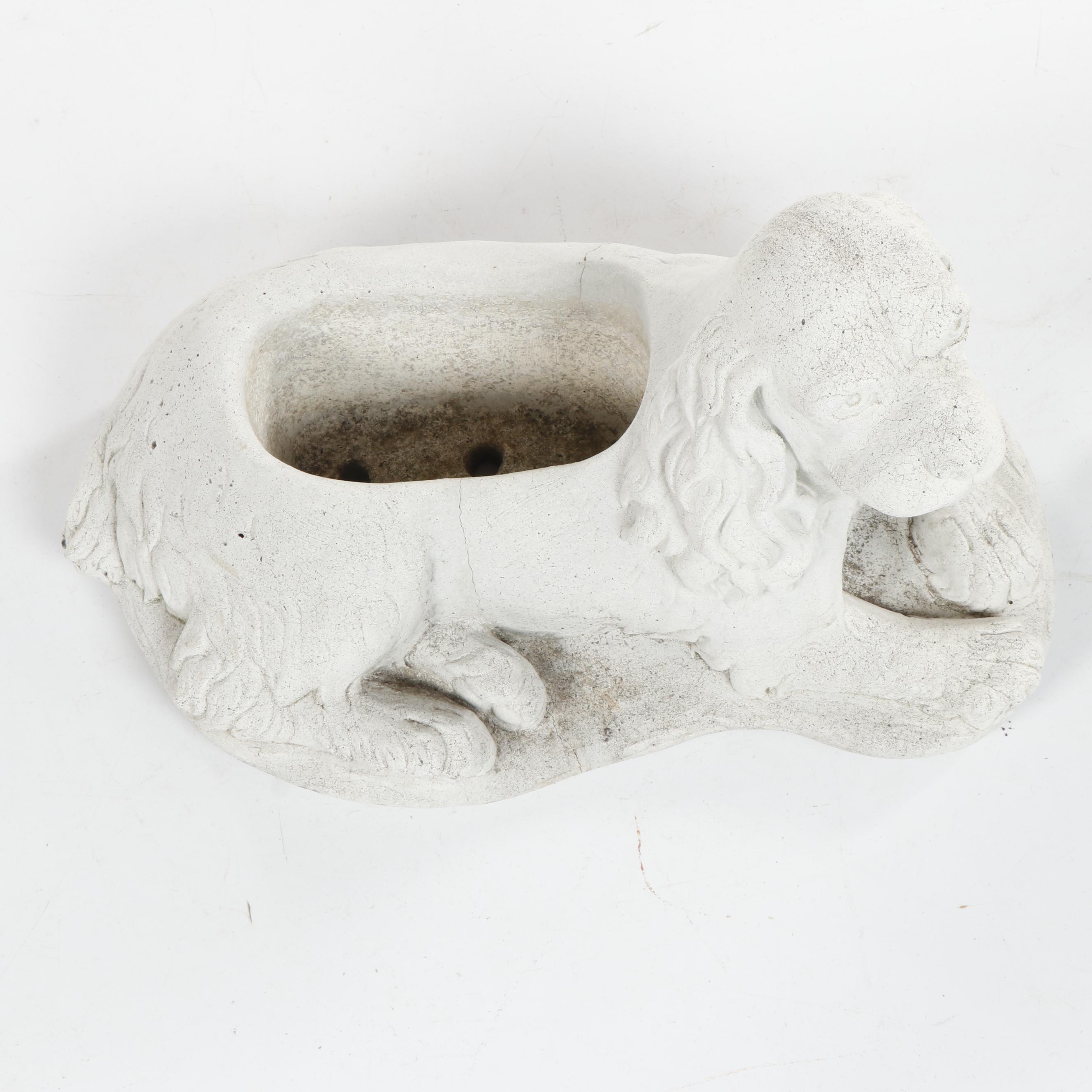 Cement Cocker Spaniel Garden Statue and Planter