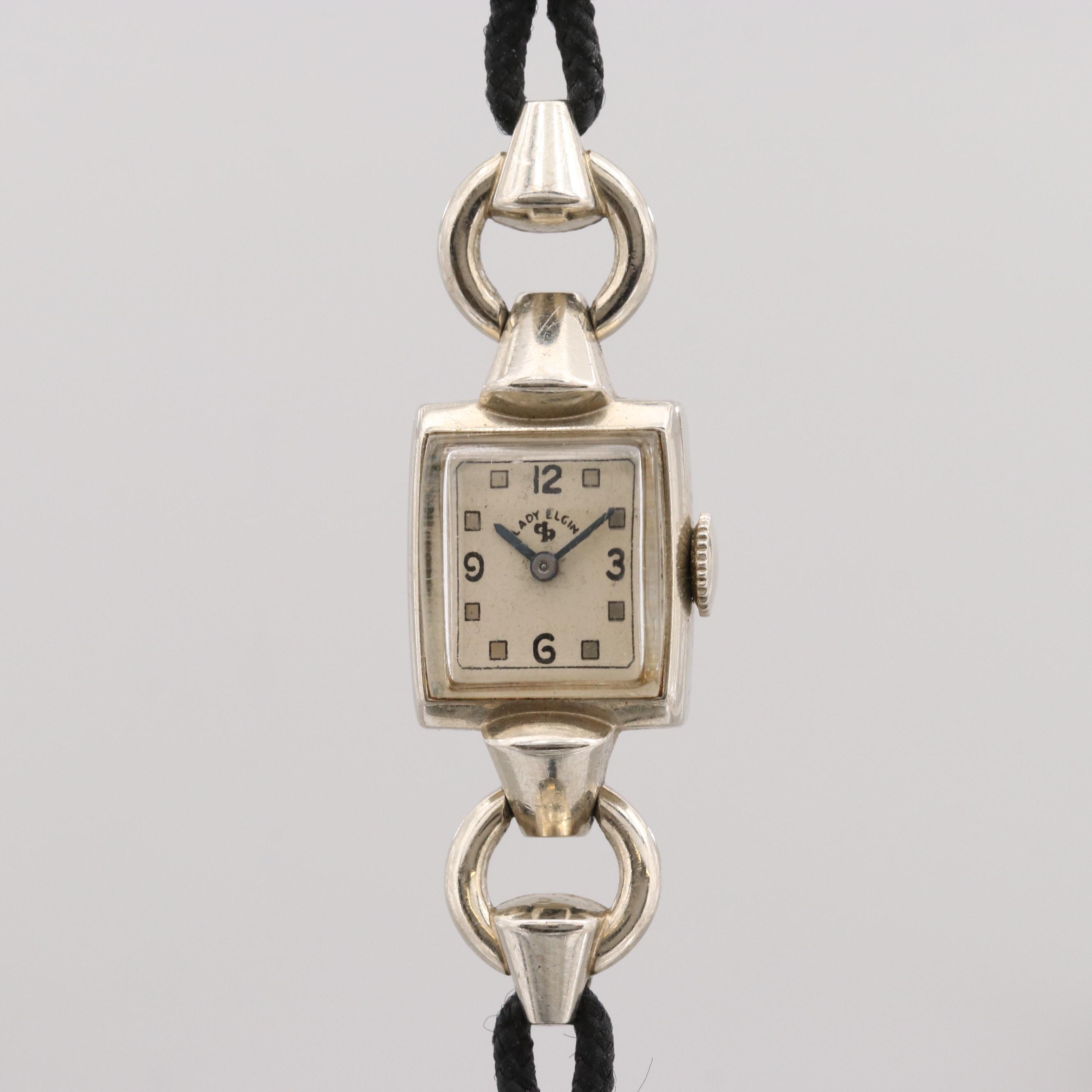 Lady Elgin 14K White Gold Watch, 1948