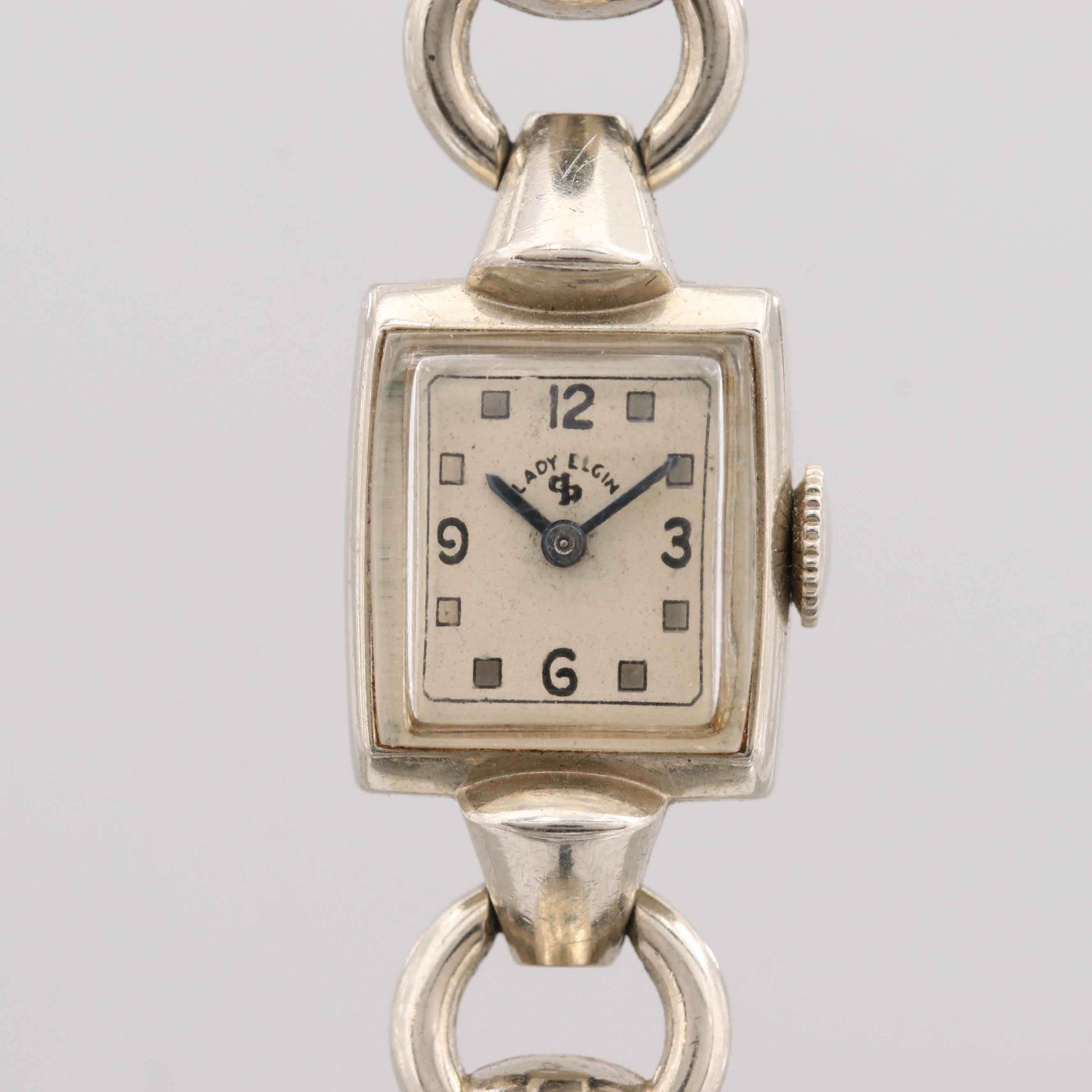Lady Elgin 14K White Gold Watch, 1948