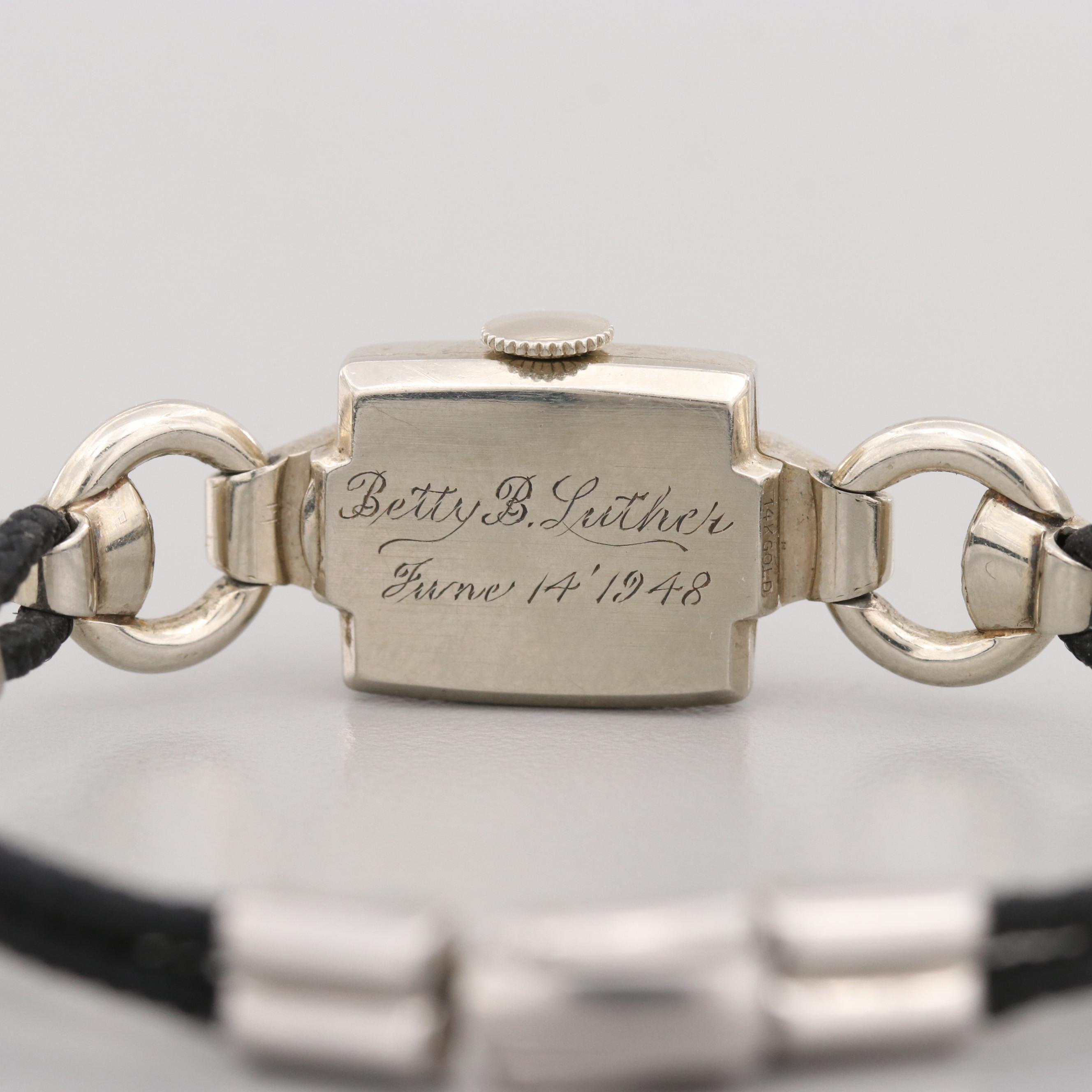 Lady Elgin 14K White Gold Watch, 1948