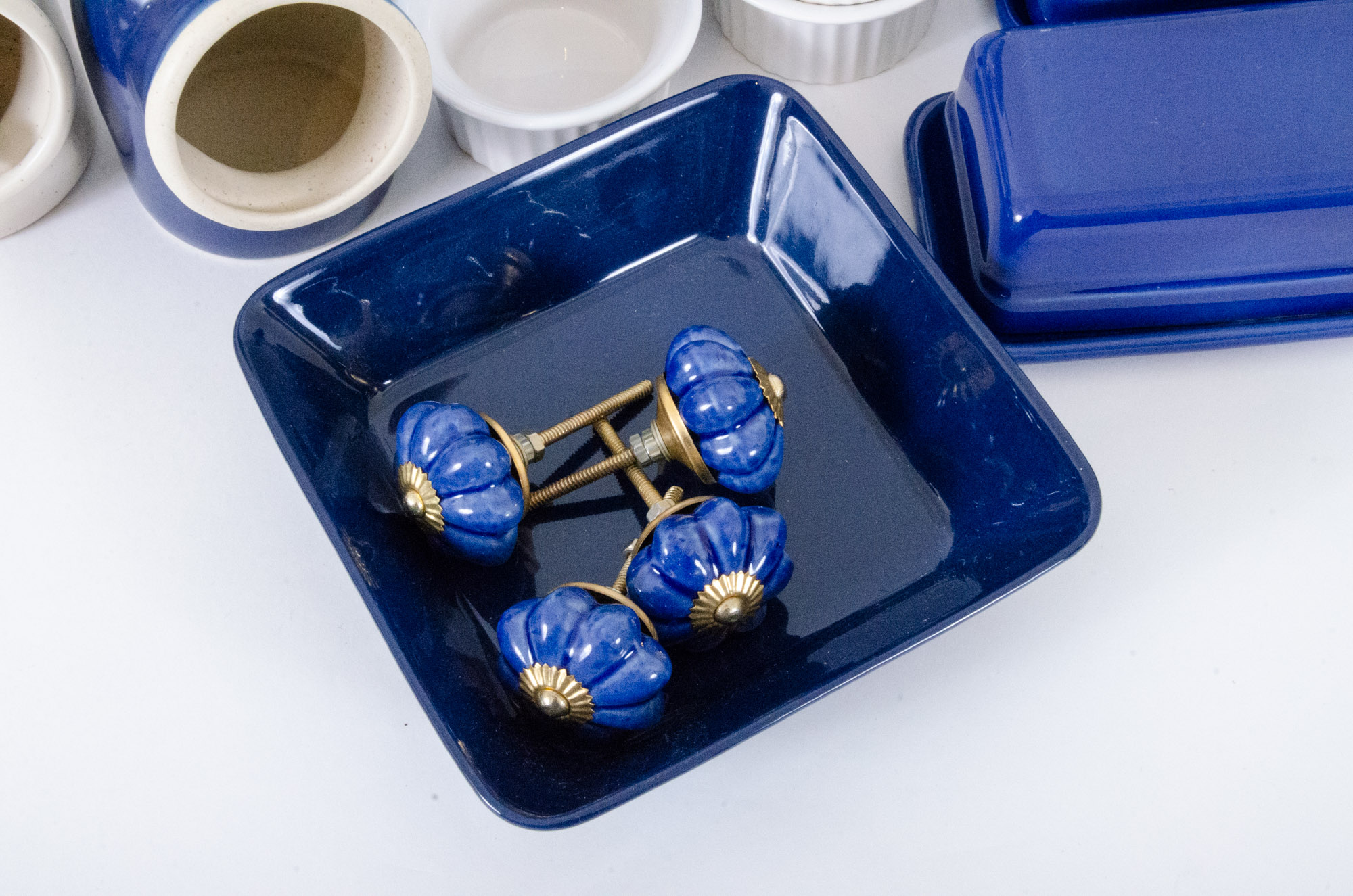 Hand-Painted Casserole Dish and Glazed Bakeware