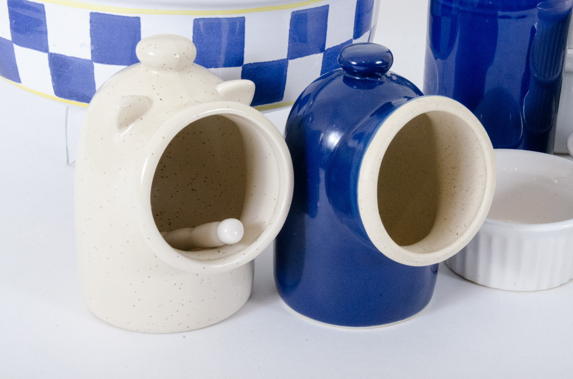 Hand-Painted Casserole Dish and Glazed Bakeware