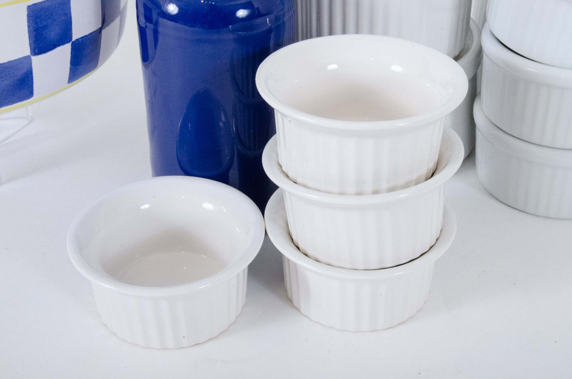 Hand-Painted Casserole Dish and Glazed Bakeware