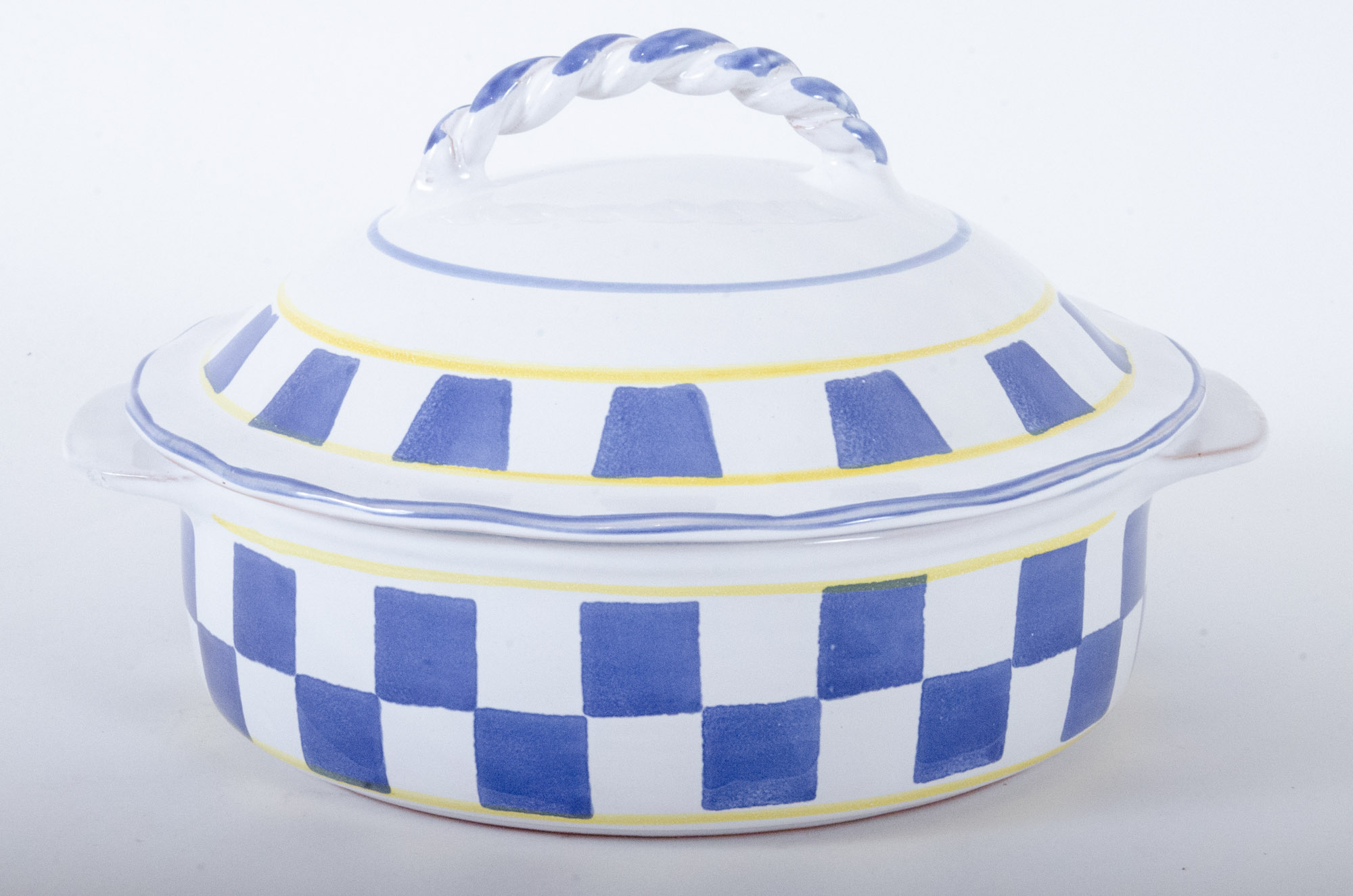 Hand-Painted Casserole Dish and Glazed Bakeware