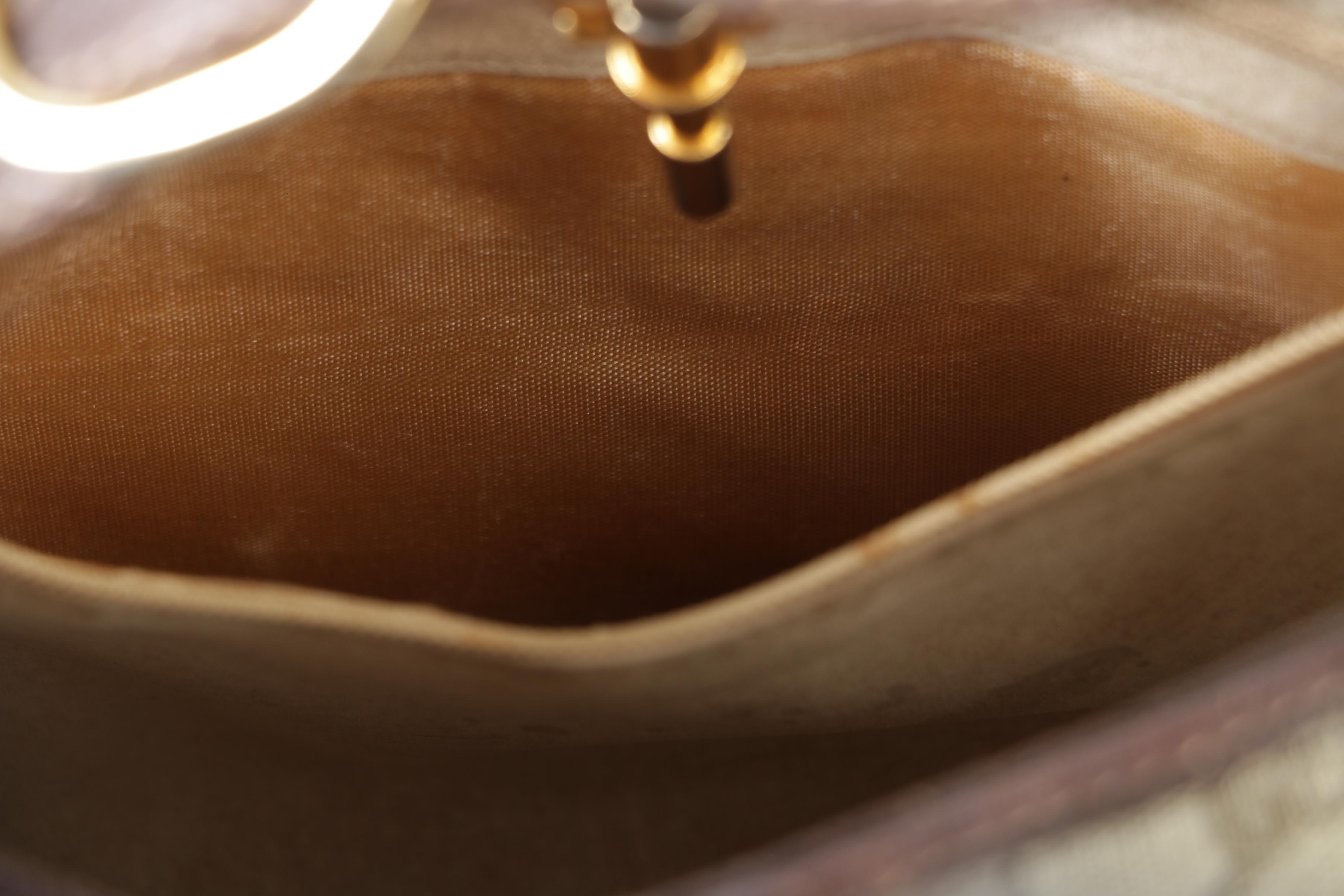 Gucci Supreme Canvas and Brown Leather Jackie Hobo Bag with Piston Lock