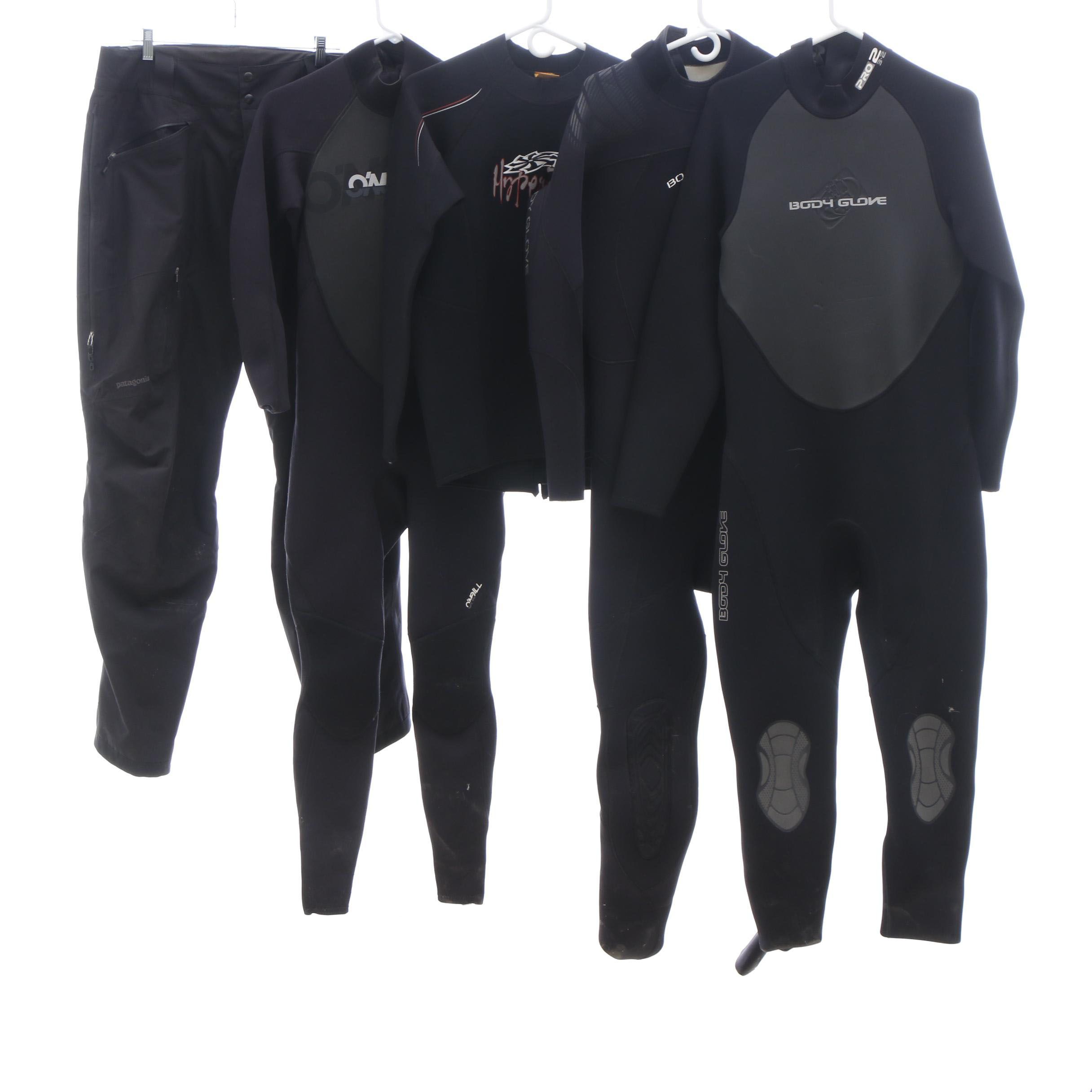 Patagonia Gore-Tex Pants and Body Glove, O'Neill and Hyperflex Wetsuits