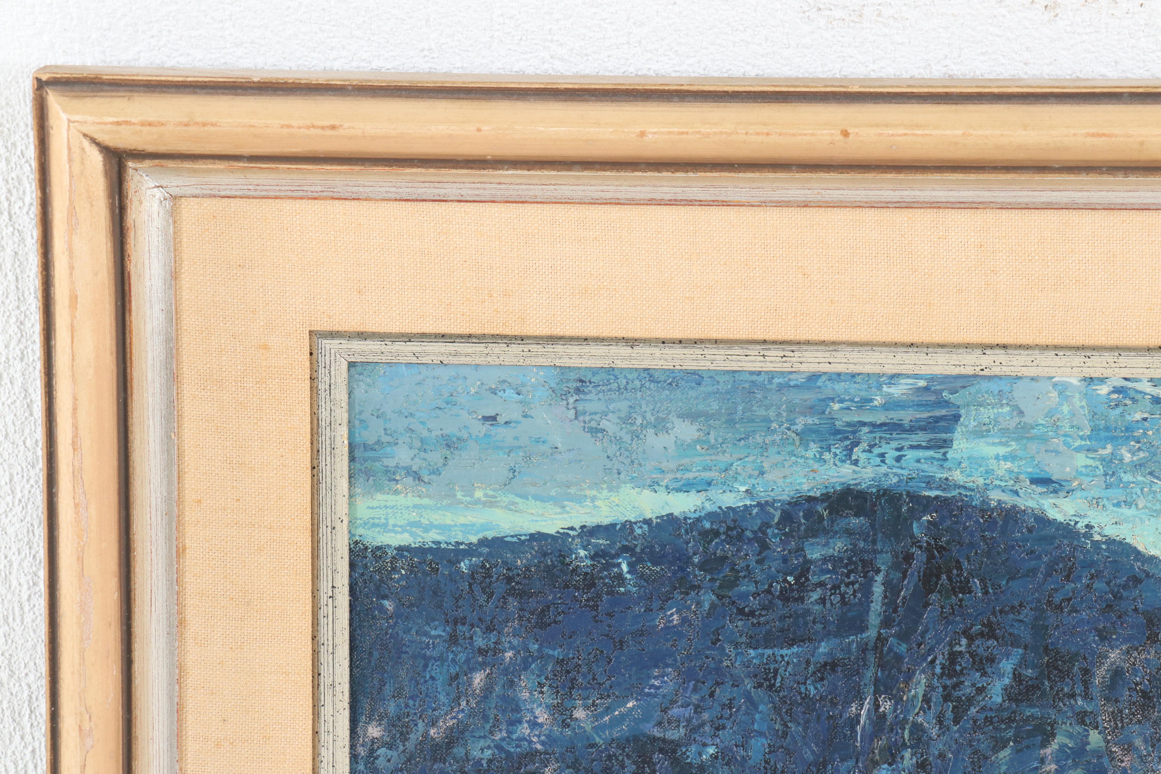 M. Aragones "Spanish Town" Oil Painting