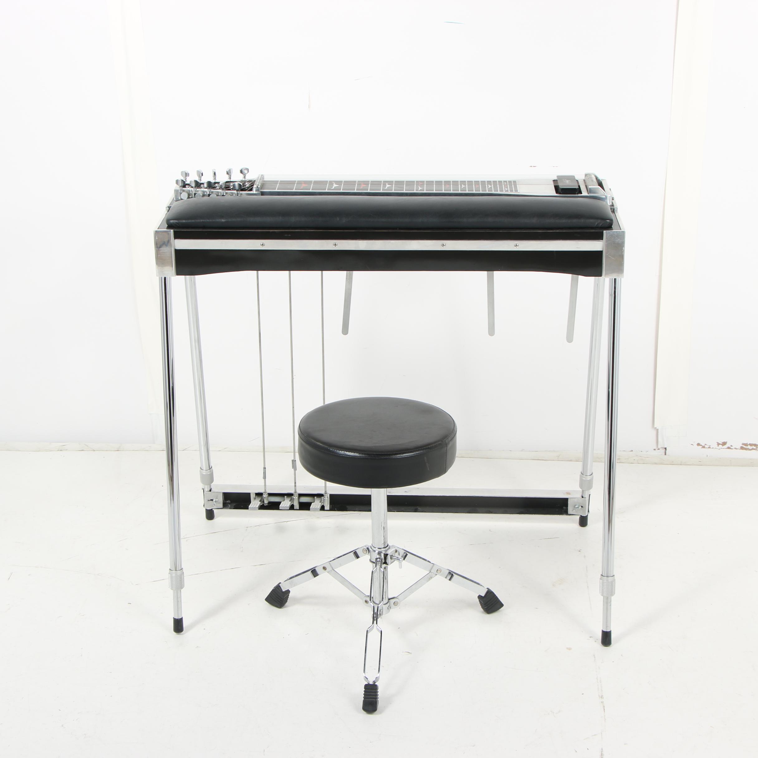 Fessenden Guitar Co. Custom 10 String Pedal Steel Guitar with Stool