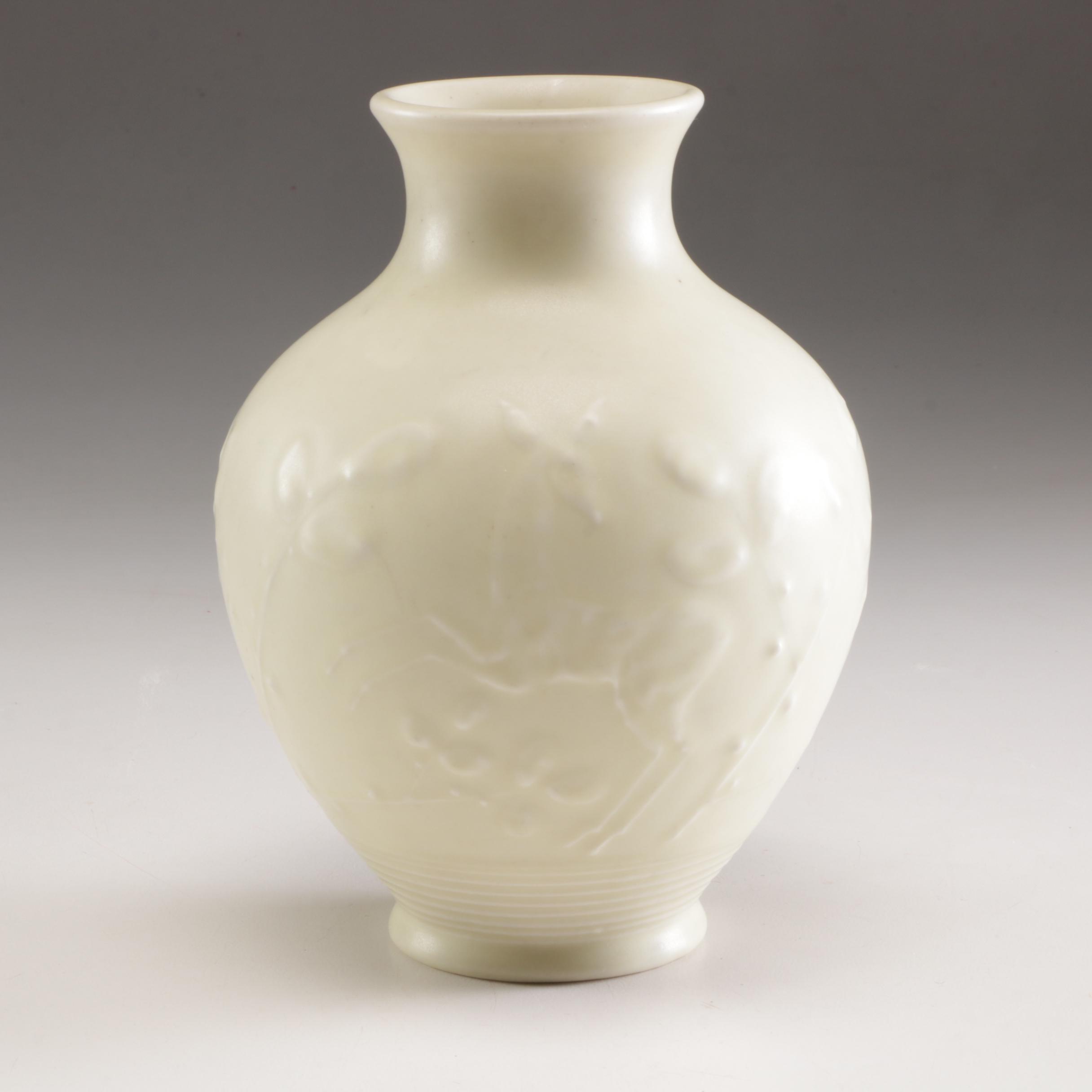 Rookwood Pottery Vase with Deer and Foliage Pattern, 1930