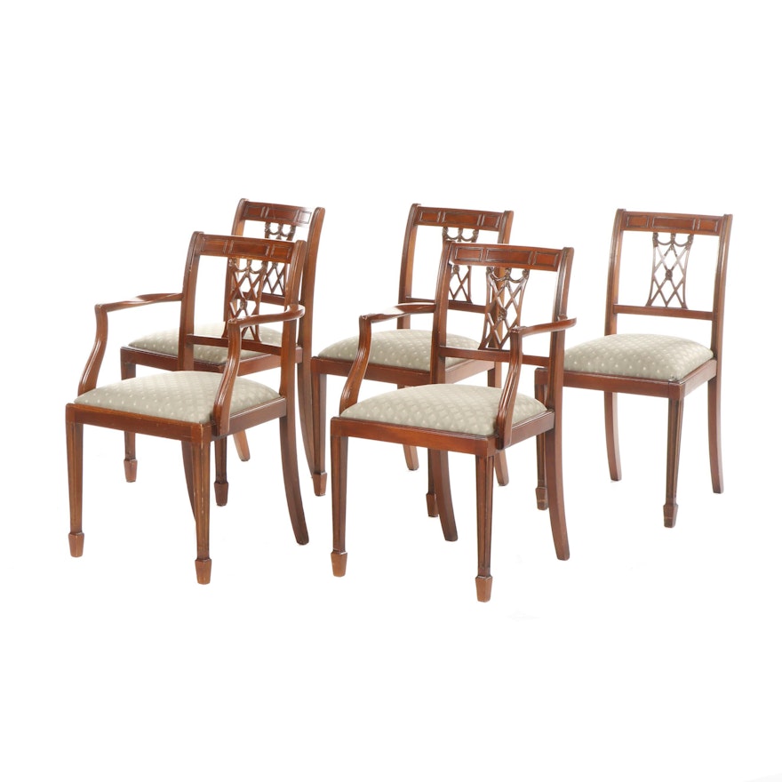 Shaw of London Lattice Back Federal Style Oak Chairs