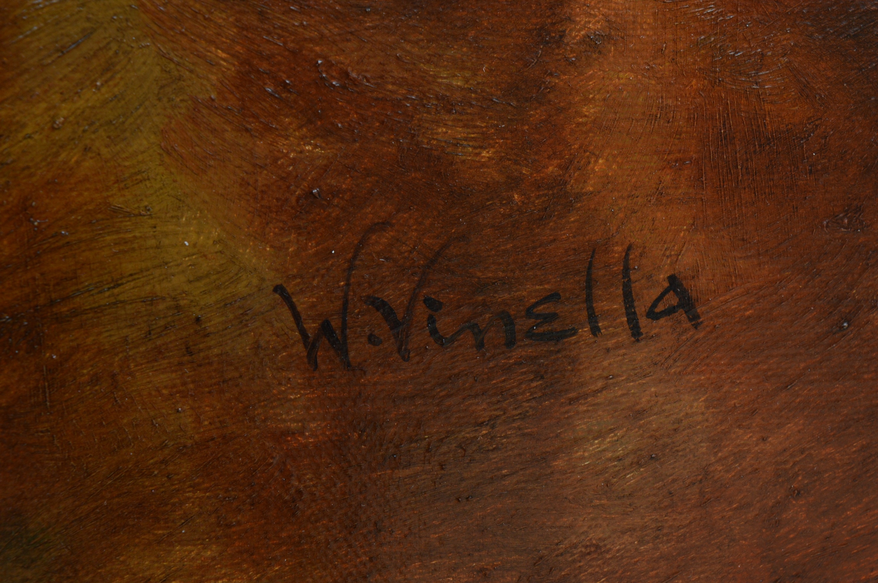 W. Vinella Floral Still Life Oil Painting
