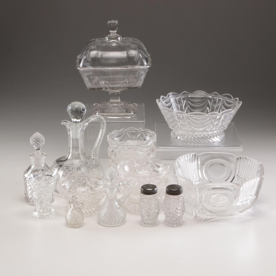 Bryce Brothers "Curtain" Tableware and Other Early 20th Century Glassware