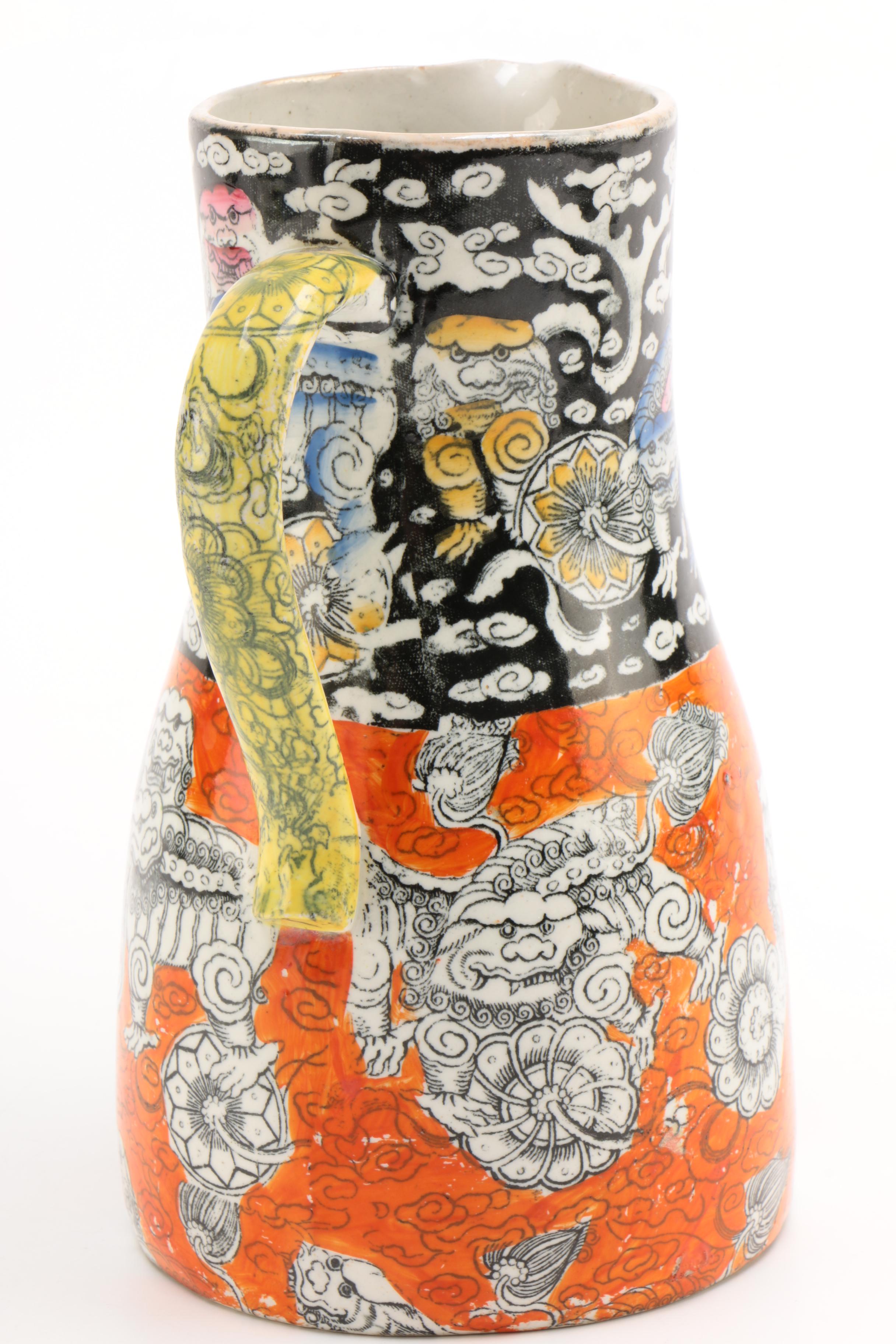 Mason's "Bandana Ware" Ironstone Pitcher, Circa 1830-1850