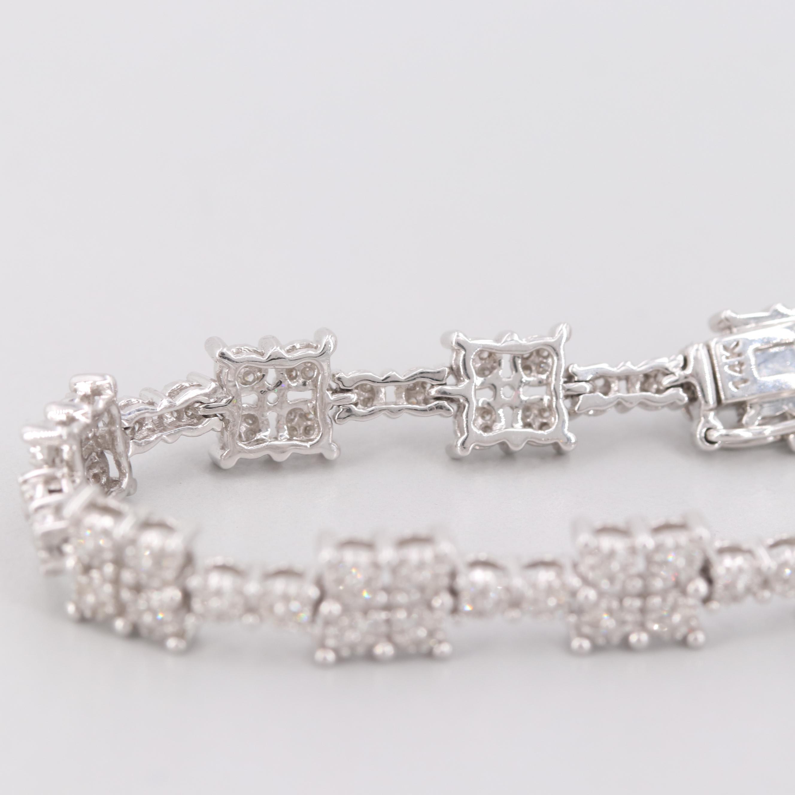 14K White Gold 1.27 CTW Diamond Bracelet