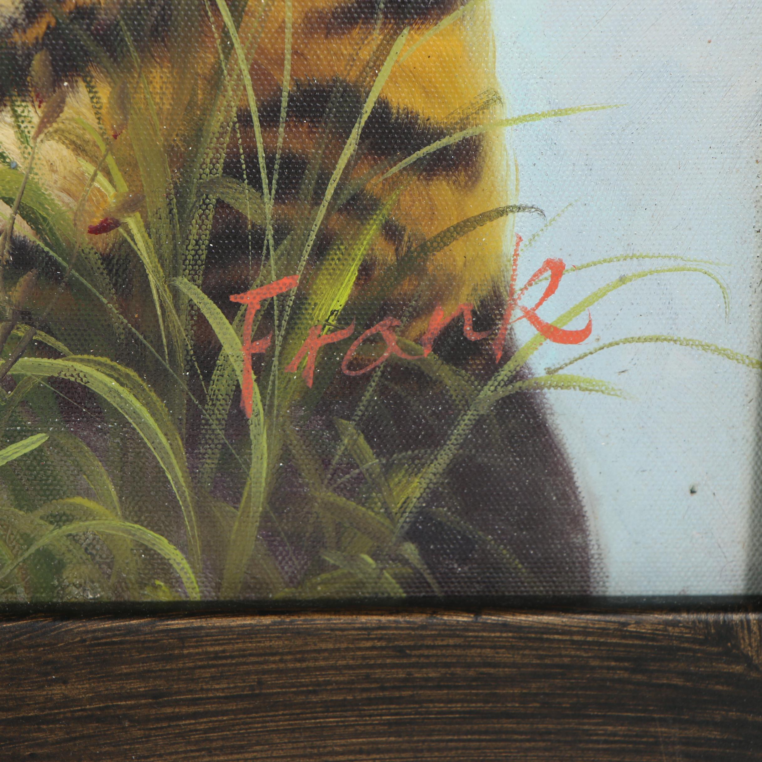 Frank Oil Painting of a Tiger