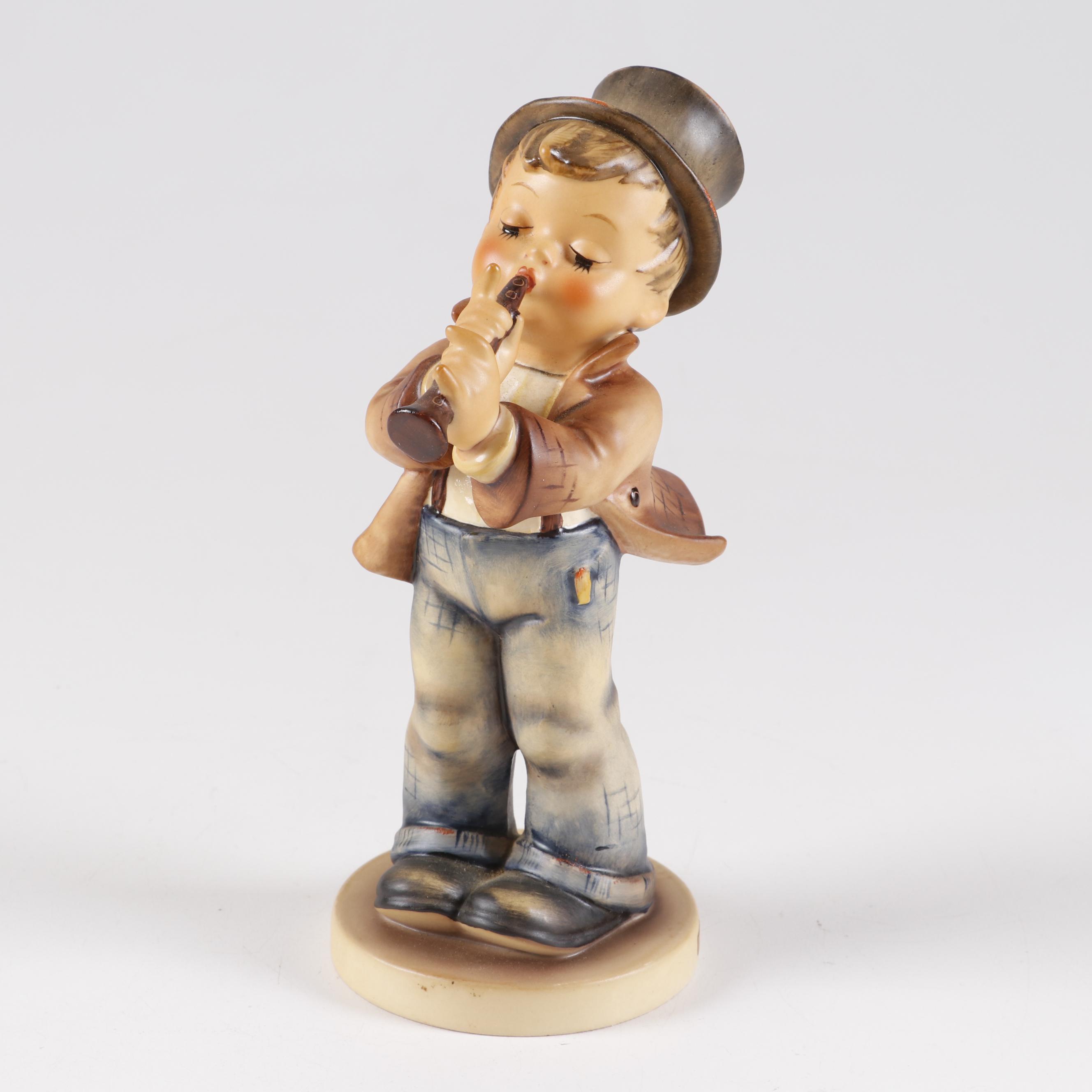 Goebel Hummel "Goose Girl" and "Serenade" Porcelain Figurines