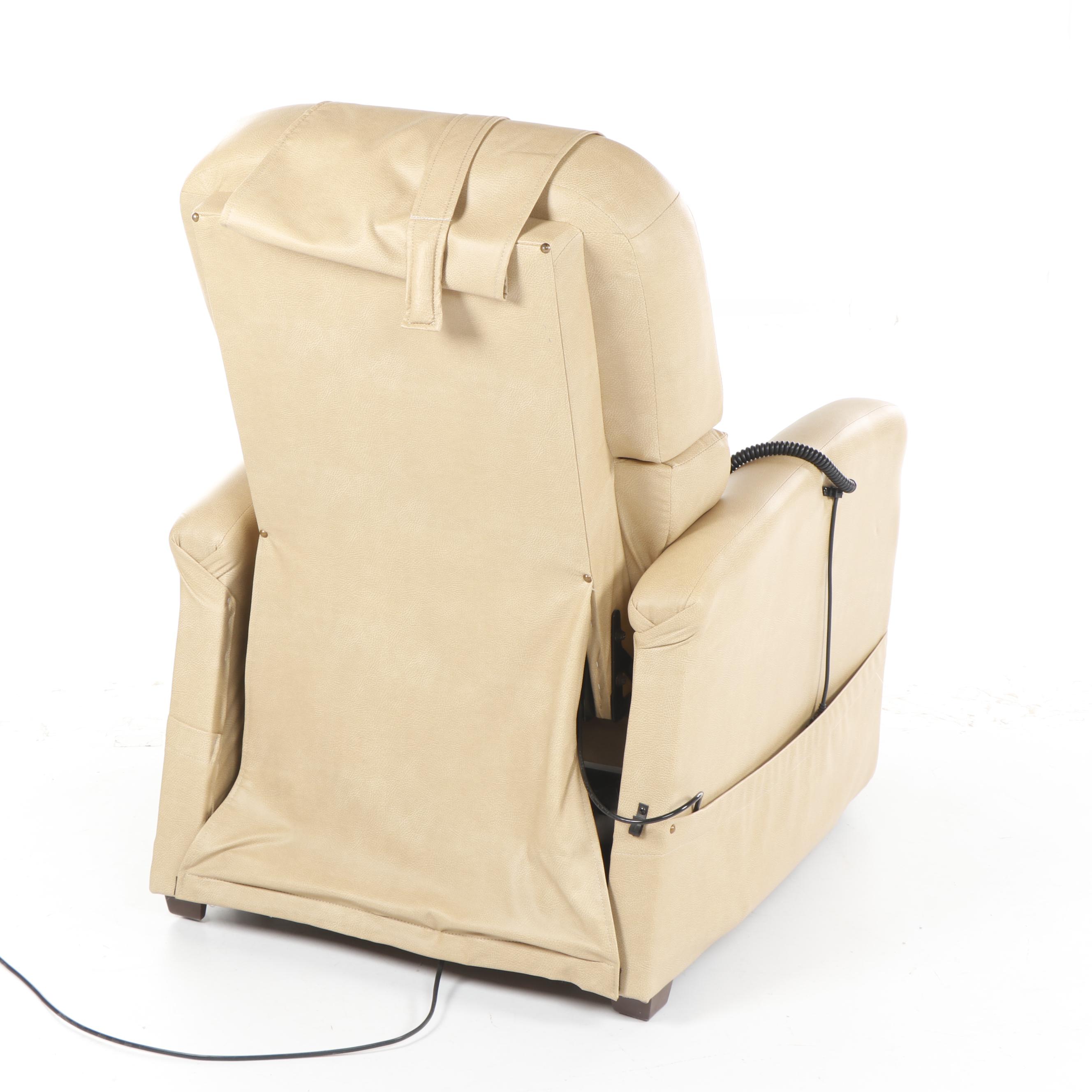 "Zero Gravity Lift Chair" by Relax The Back in Tan Faux Leather