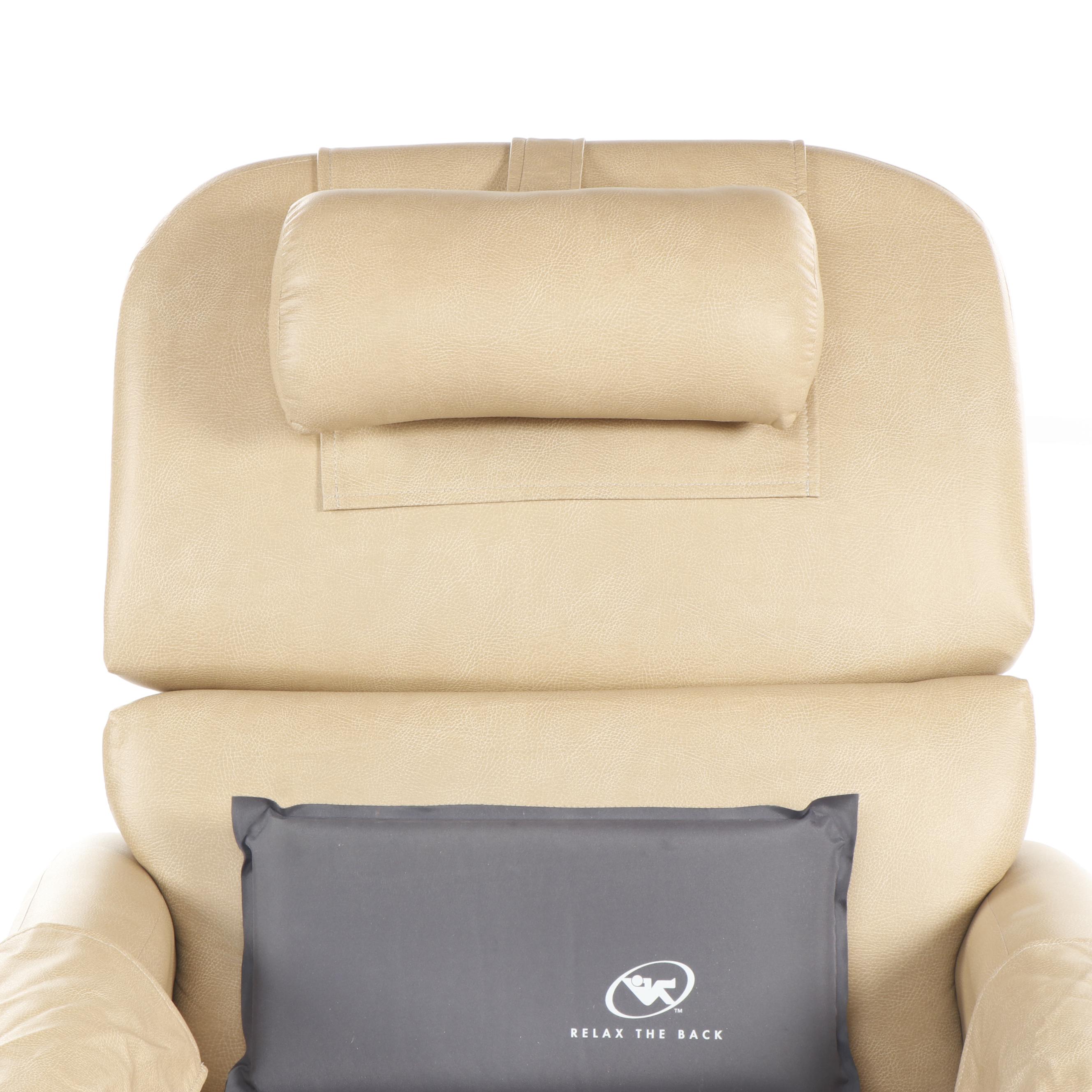 "Zero Gravity Lift Chair" by Relax The Back in Tan Faux Leather