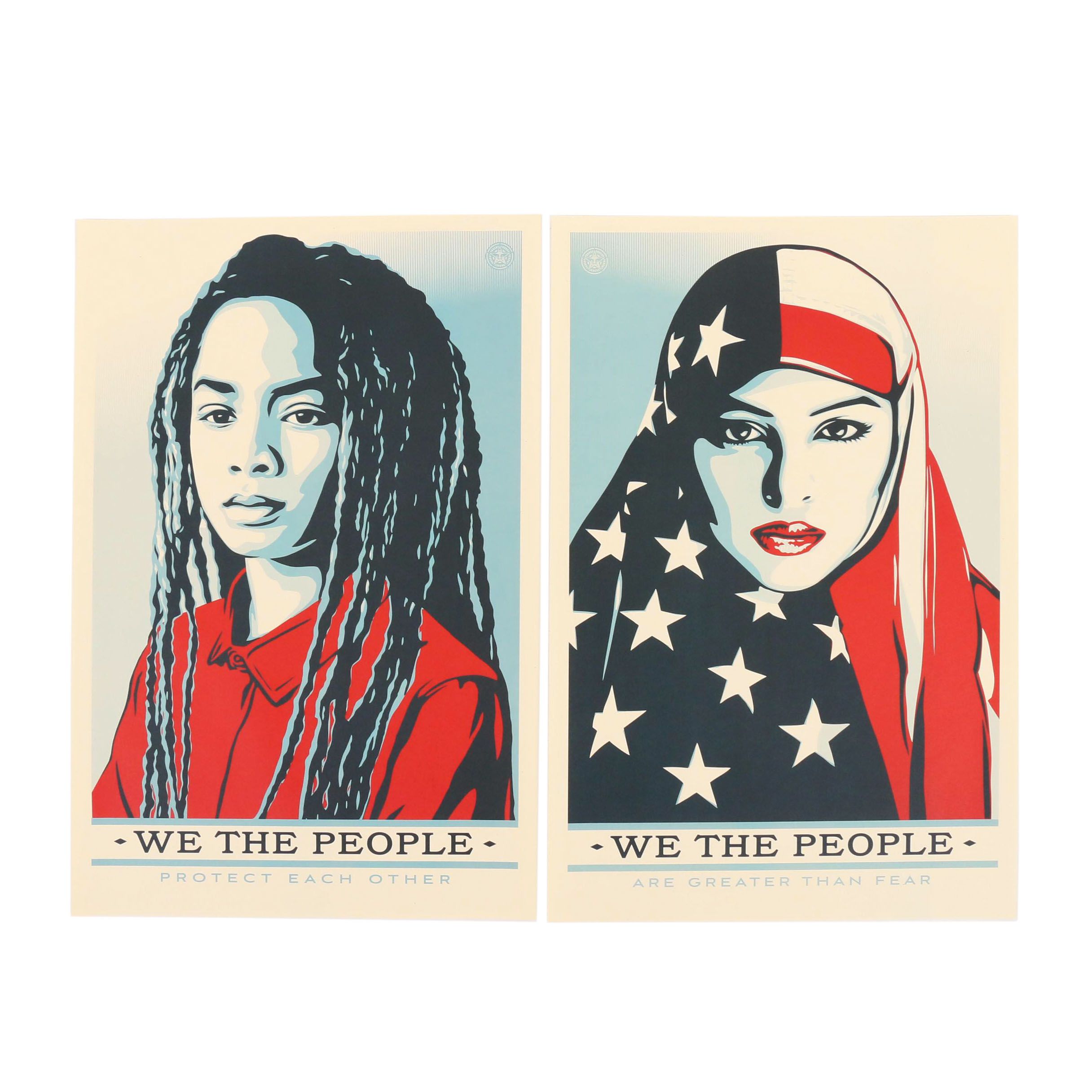 Shepard Fairey Offset Print "We the People: Are Greater Than Fear"