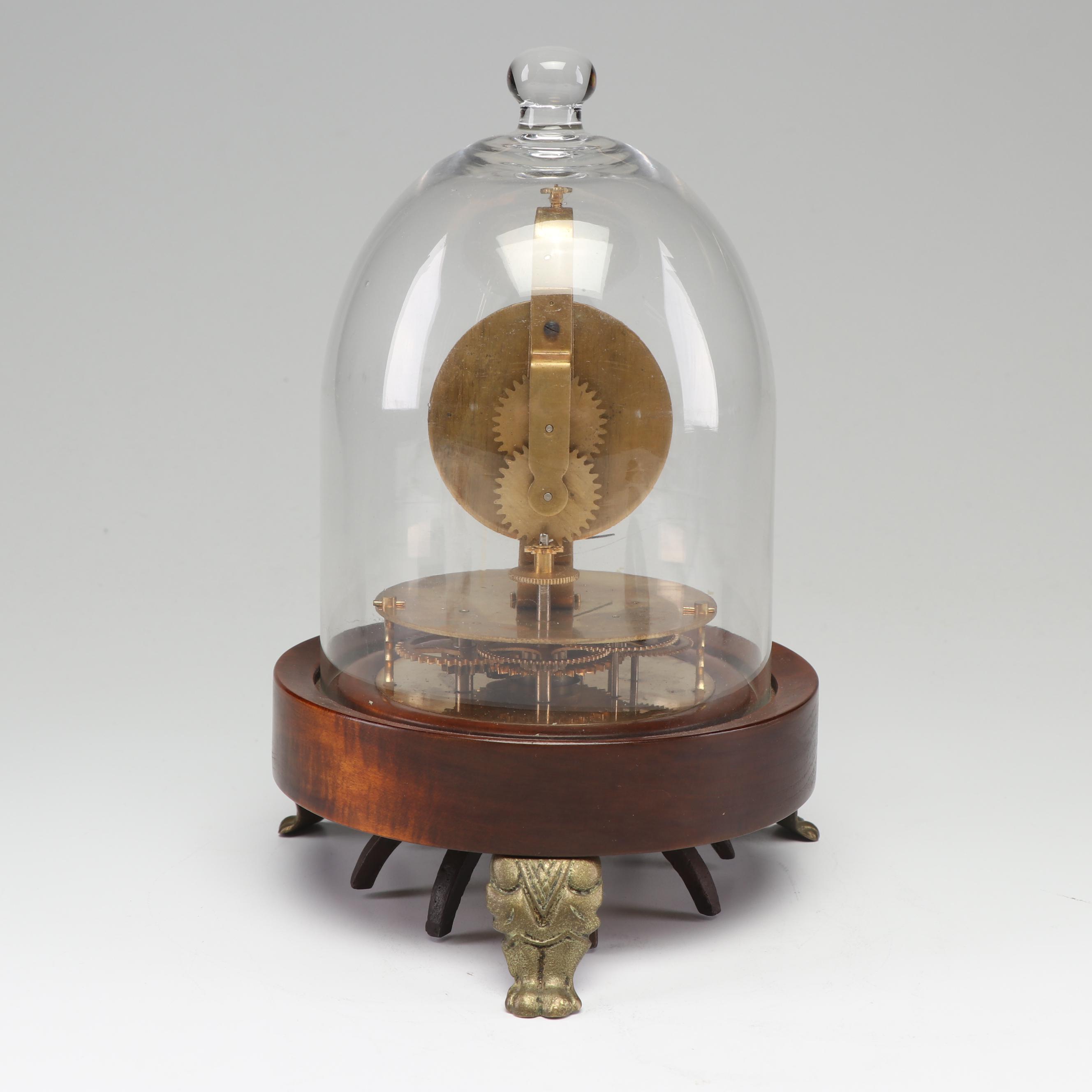 Briggs Rotary Flying Ball Clock with Glass Dome, 1920s