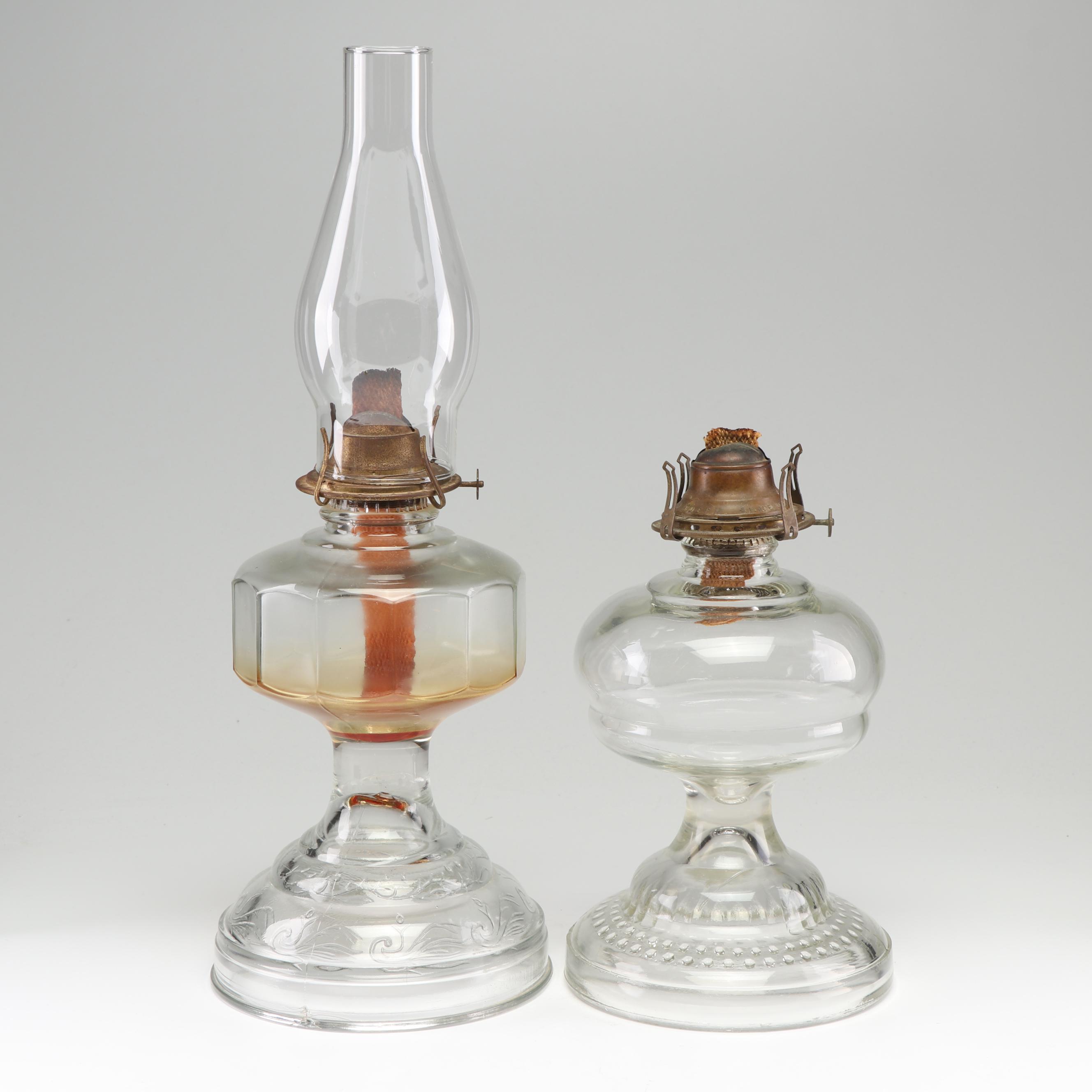 Eagle and Queen Anne No. 2 Oil Lamps, 19th Century