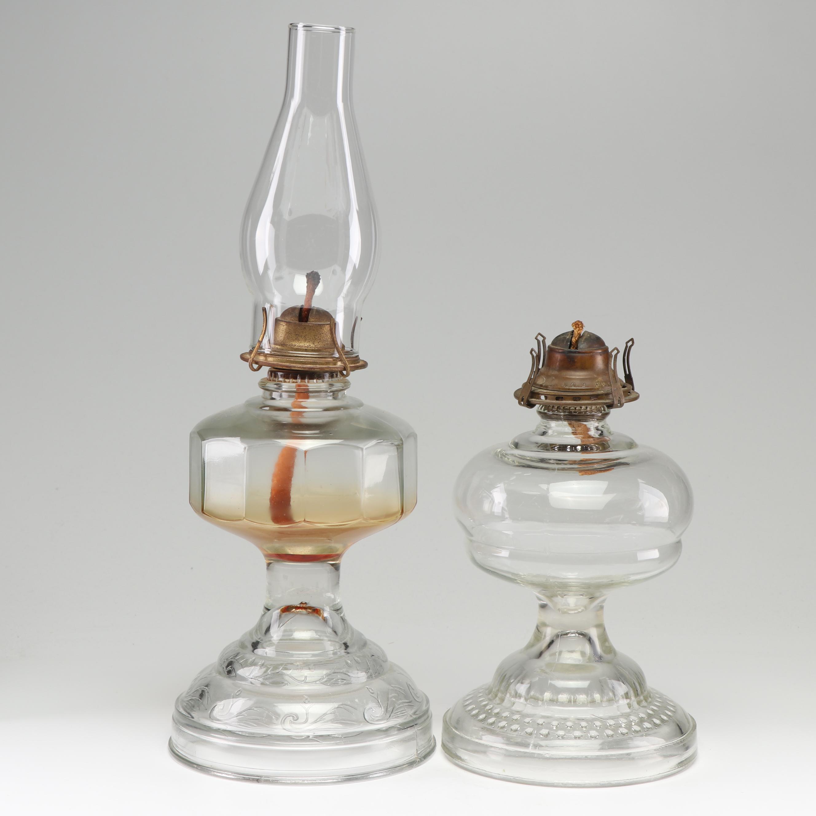 Eagle and Queen Anne No. 2 Oil Lamps, 19th Century