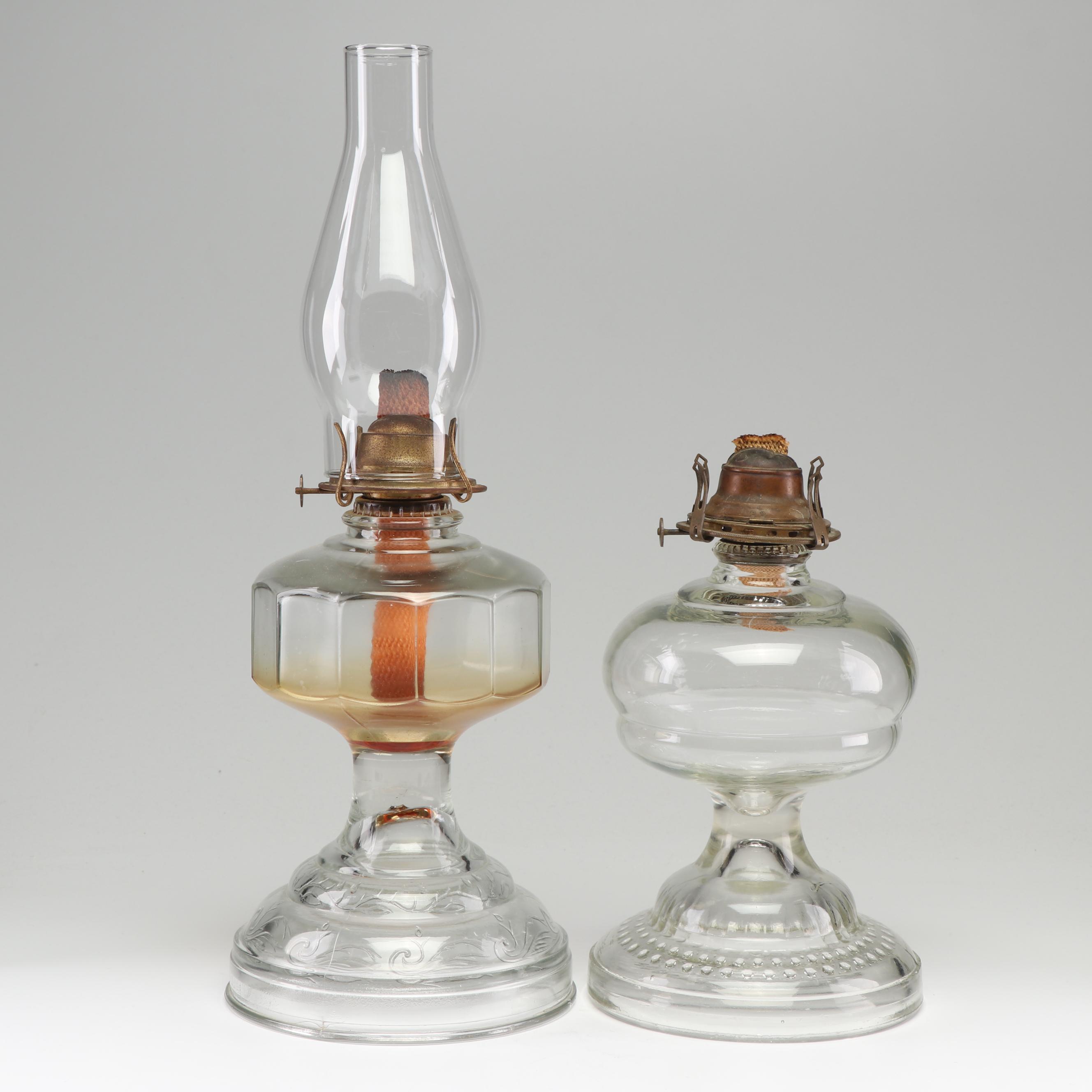 Eagle and Queen Anne No. 2 Oil Lamps, 19th Century