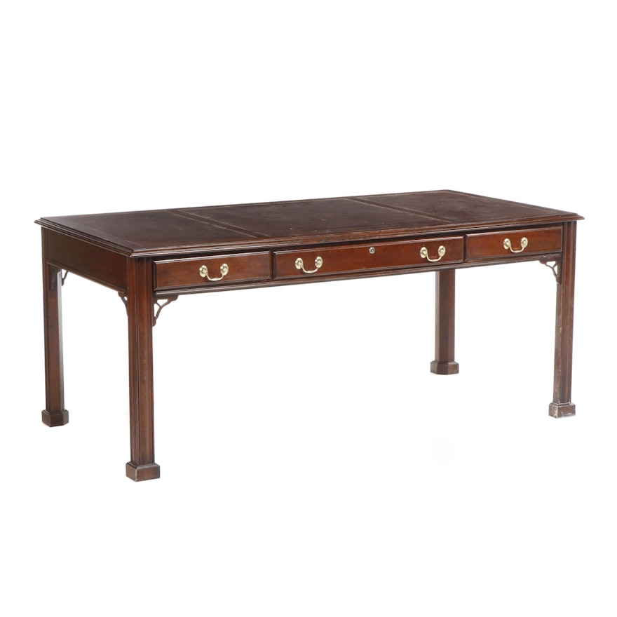 Harden Georgian Style Executive Desk with Leather Padding