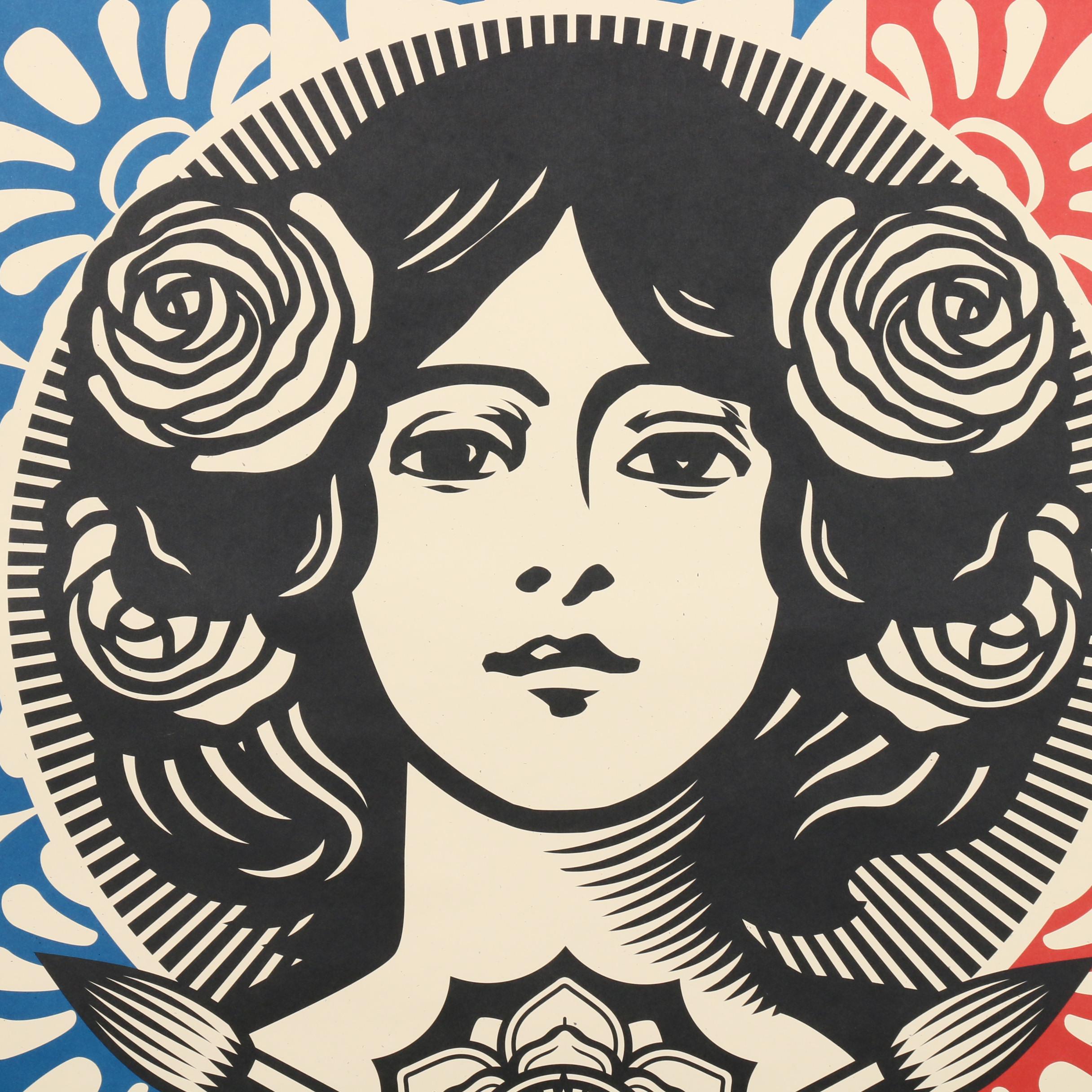 Shepard Fairey Offset Print "Liberté, Egalité, Fraternité"