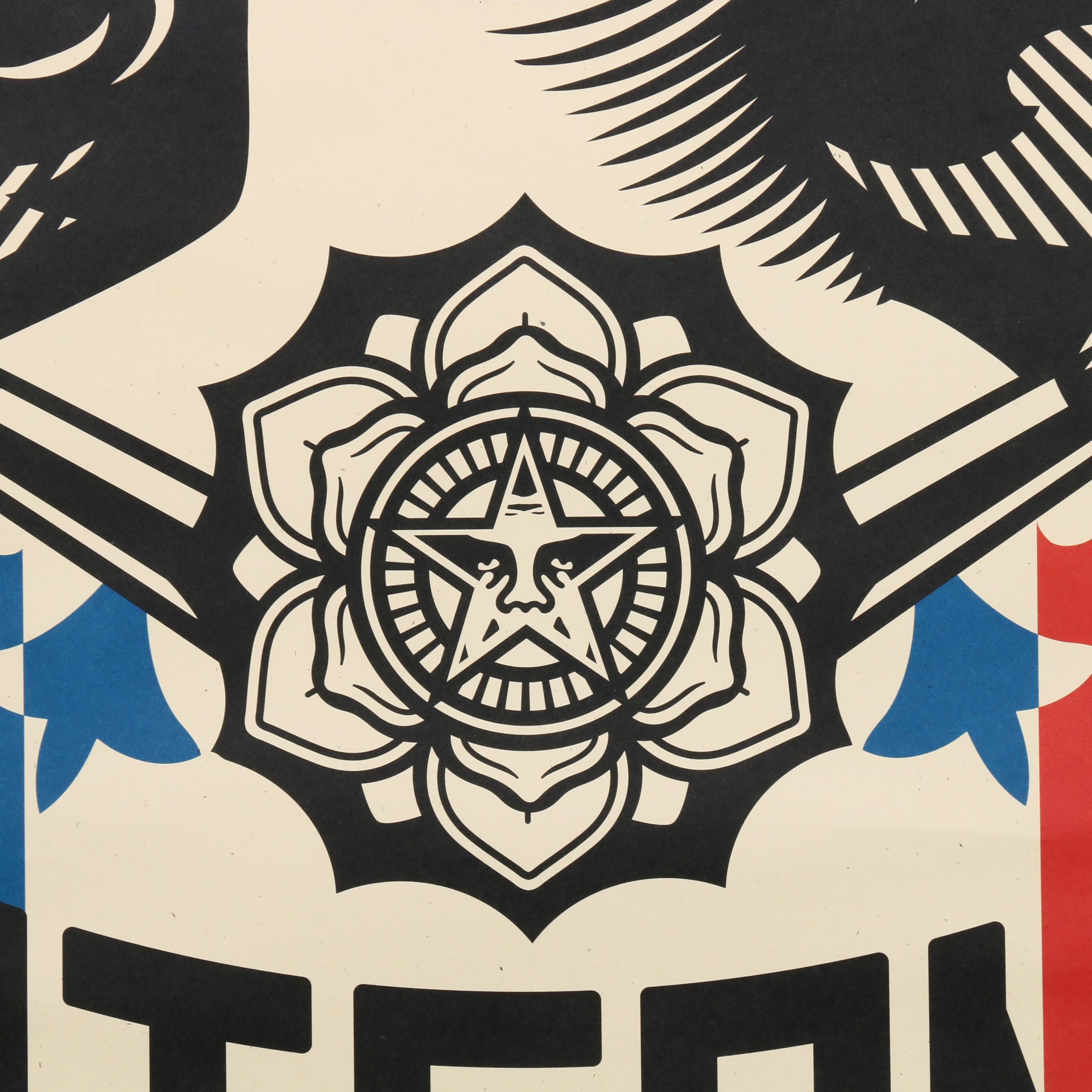 Shepard Fairey Offset Print "Liberté, Egalité, Fraternité"