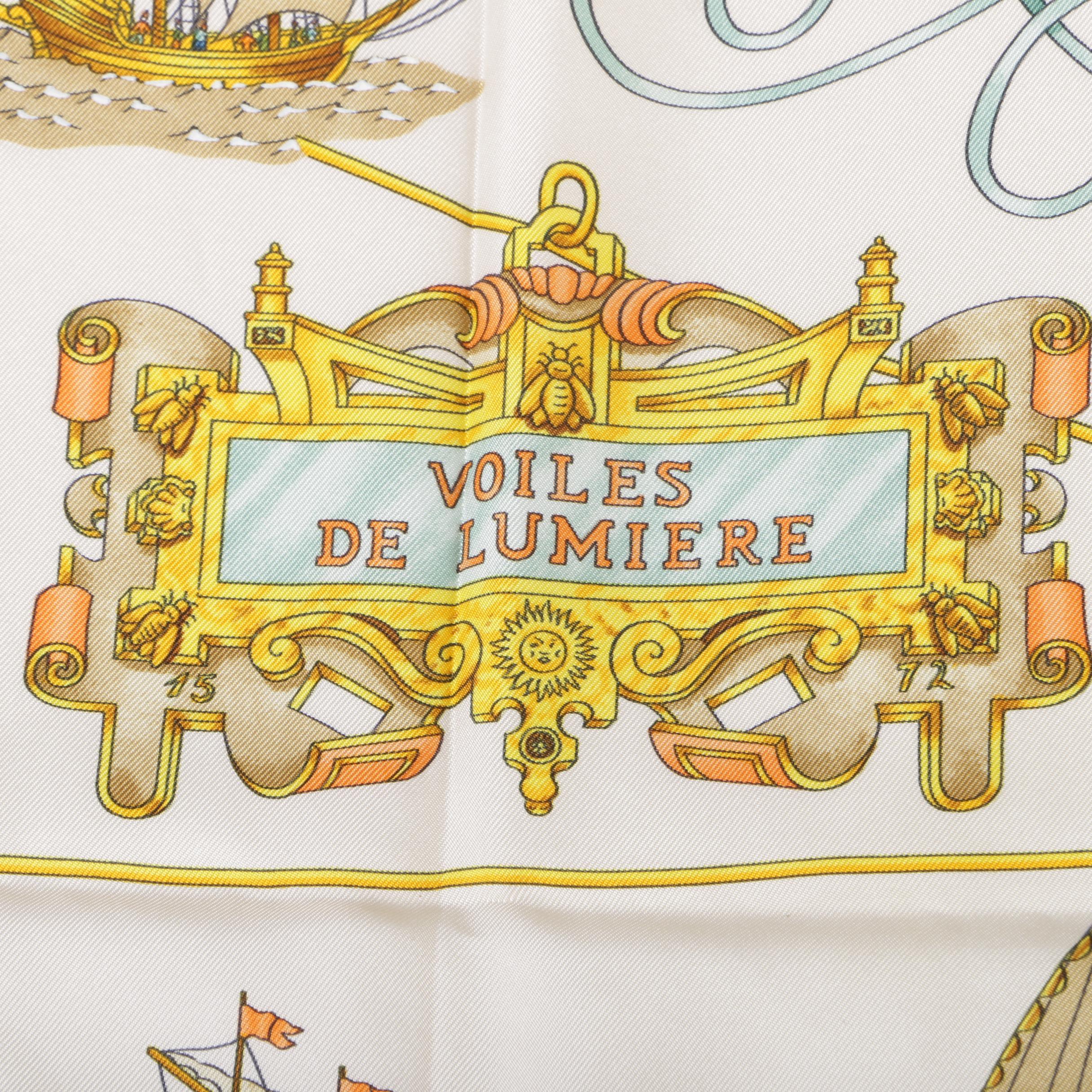 Hermès Paris Silk Twill "Voiles de Lumiere" Scarf Designed by Joachim Metz
