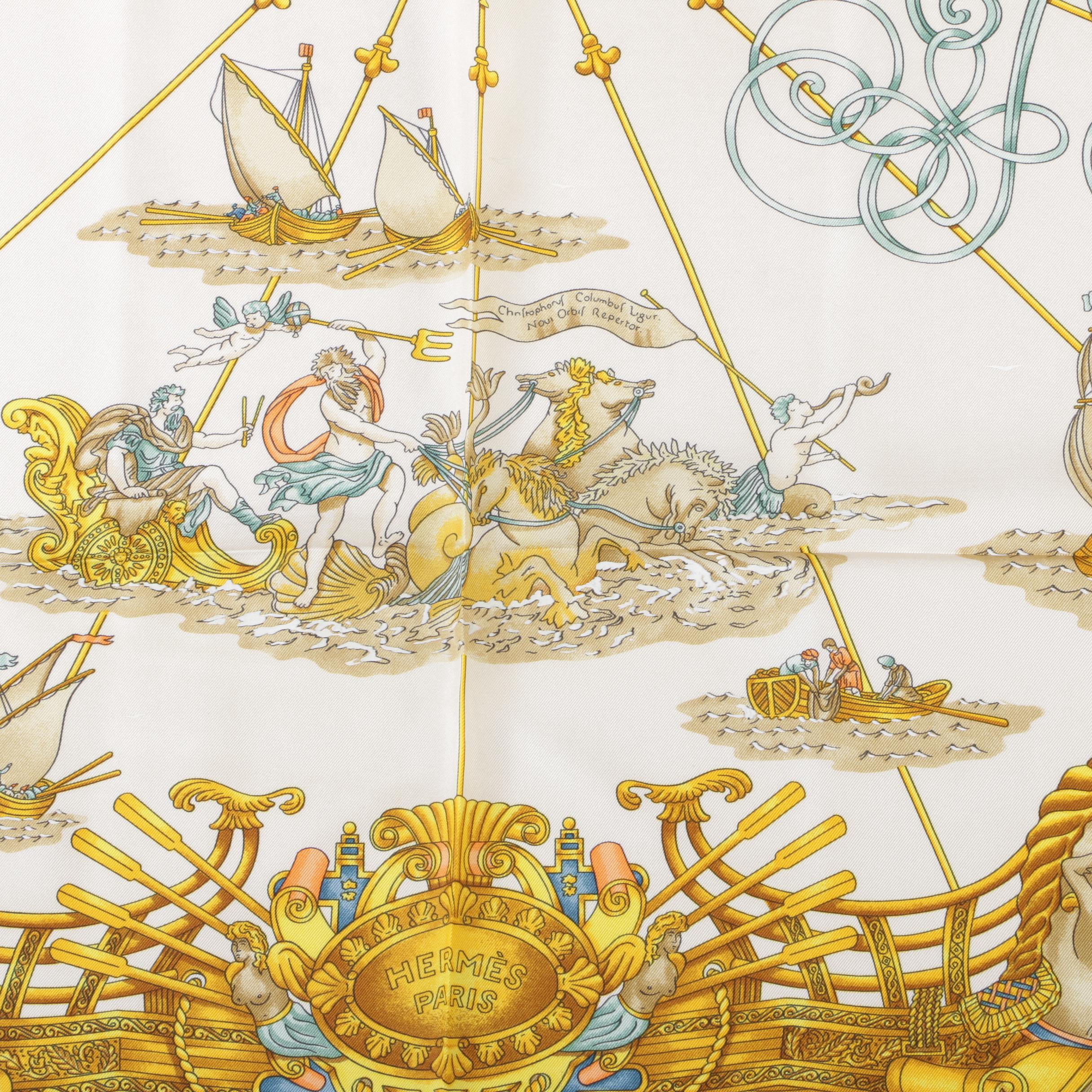 Hermès Paris Silk Twill "Voiles de Lumiere" Scarf Designed by Joachim Metz