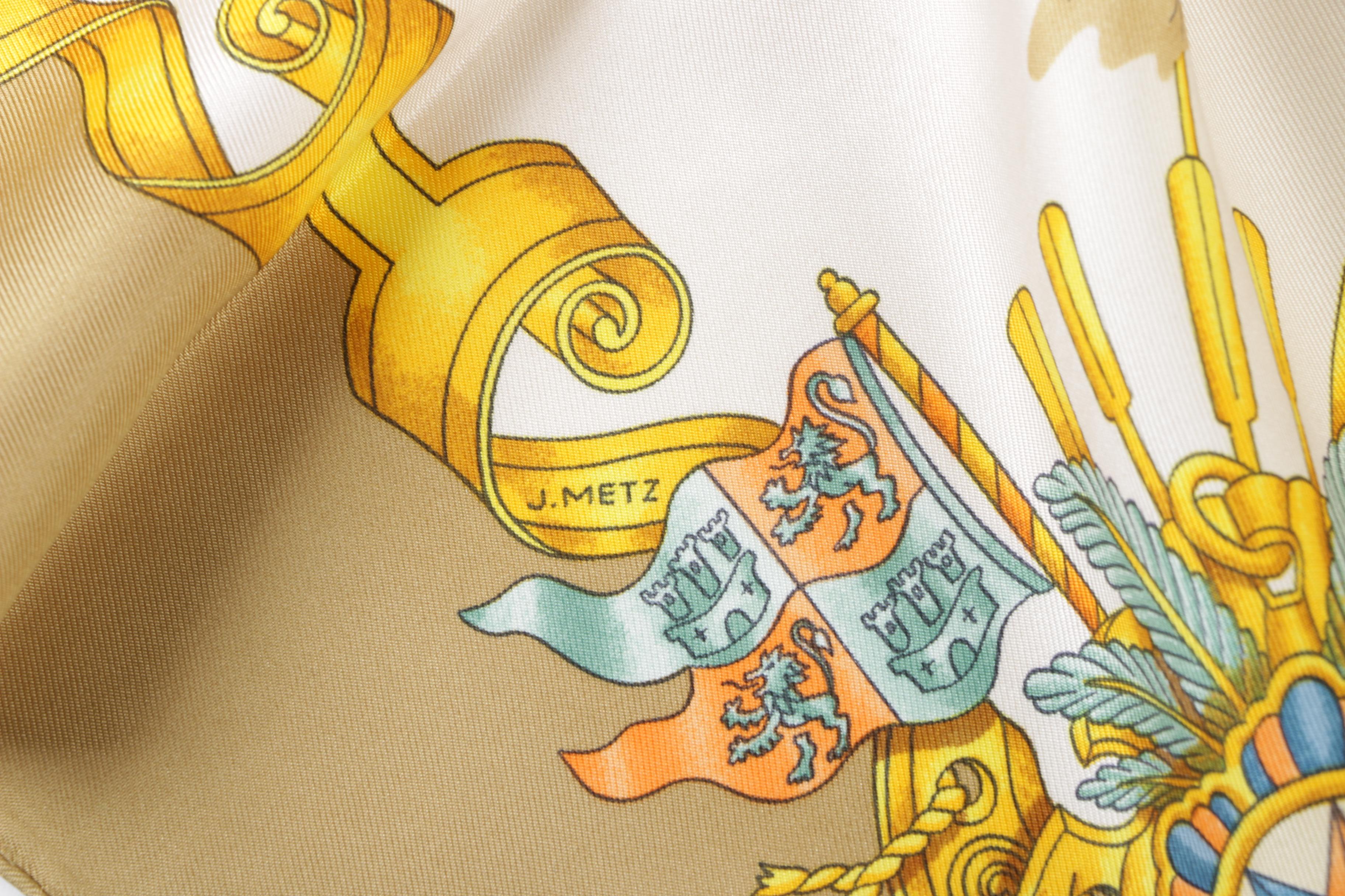 Hermès Paris Silk Twill "Voiles de Lumiere" Scarf Designed by Joachim Metz