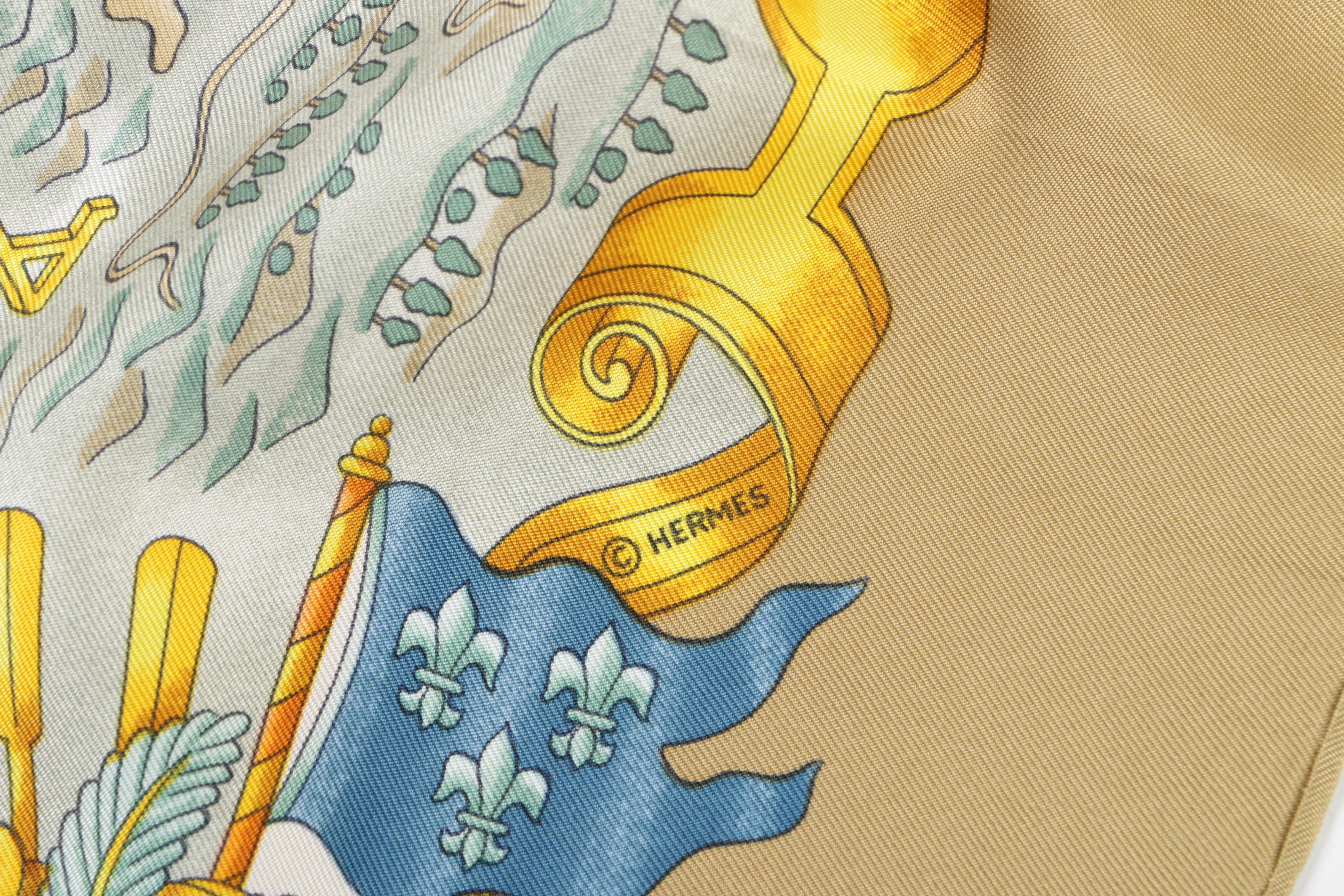 Hermès Paris Silk Twill "Voiles de Lumiere" Scarf Designed by Joachim Metz