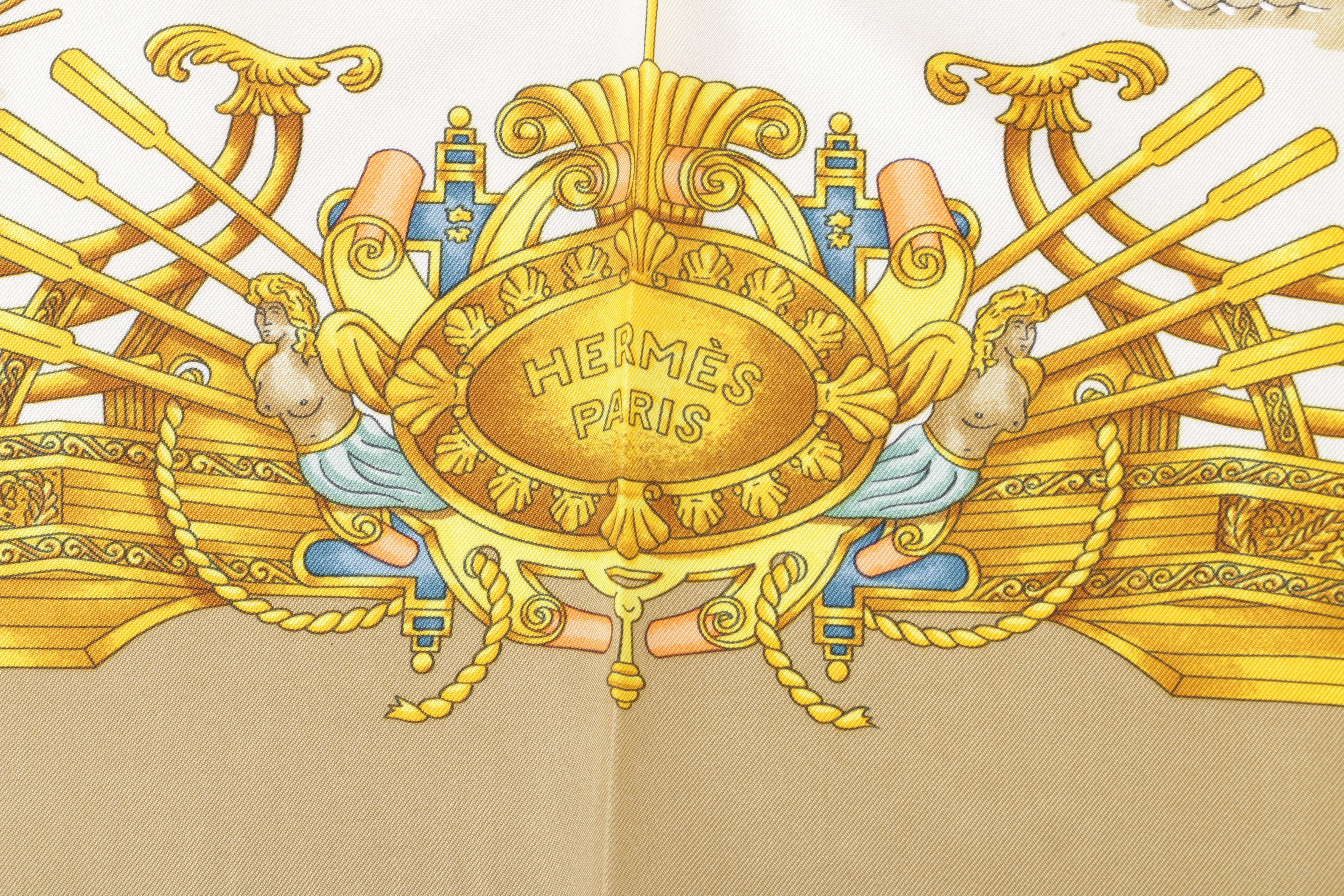 Hermès Paris Silk Twill "Voiles de Lumiere" Scarf Designed by Joachim Metz