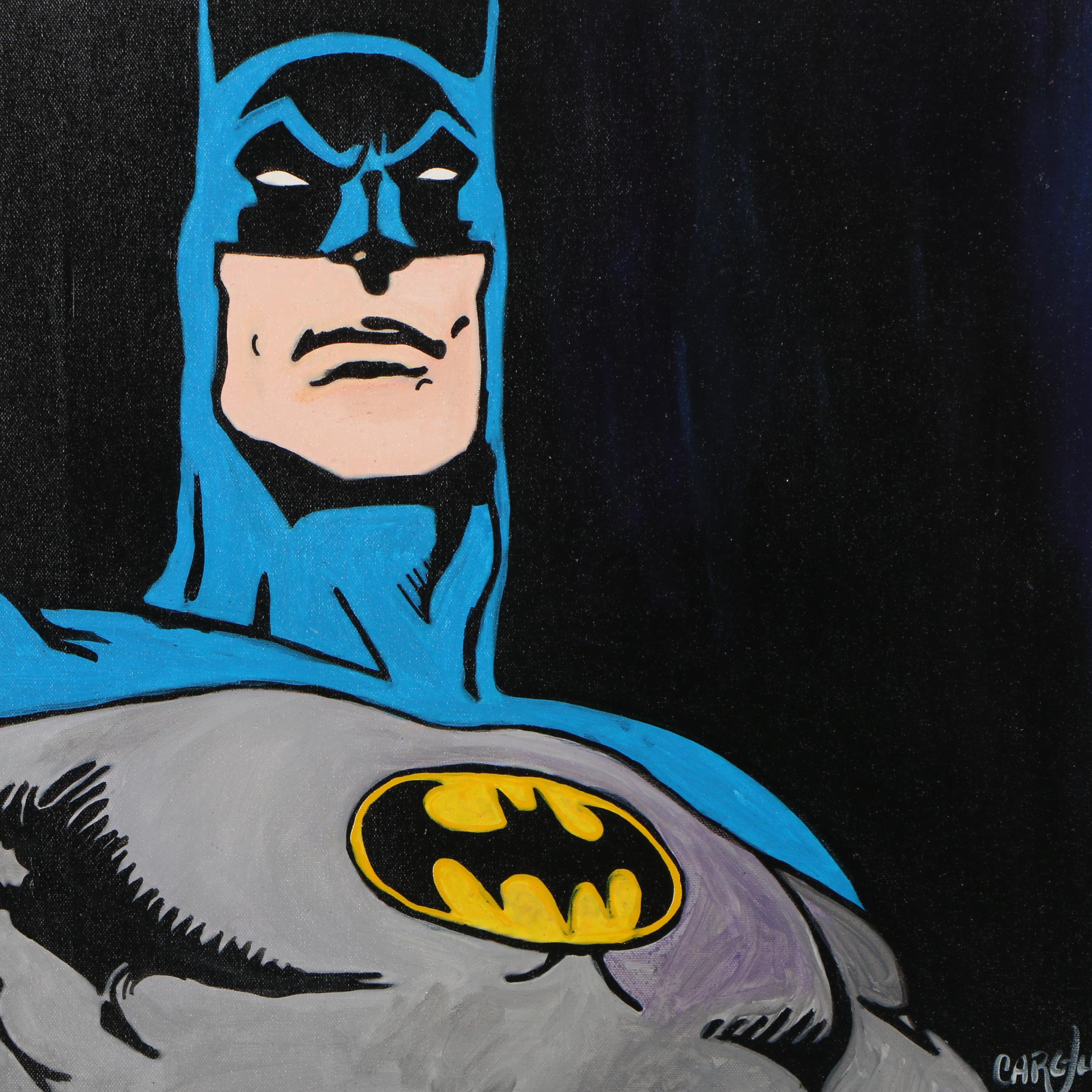Chris Cargill Pop Art Acrylic Painting "Batman"