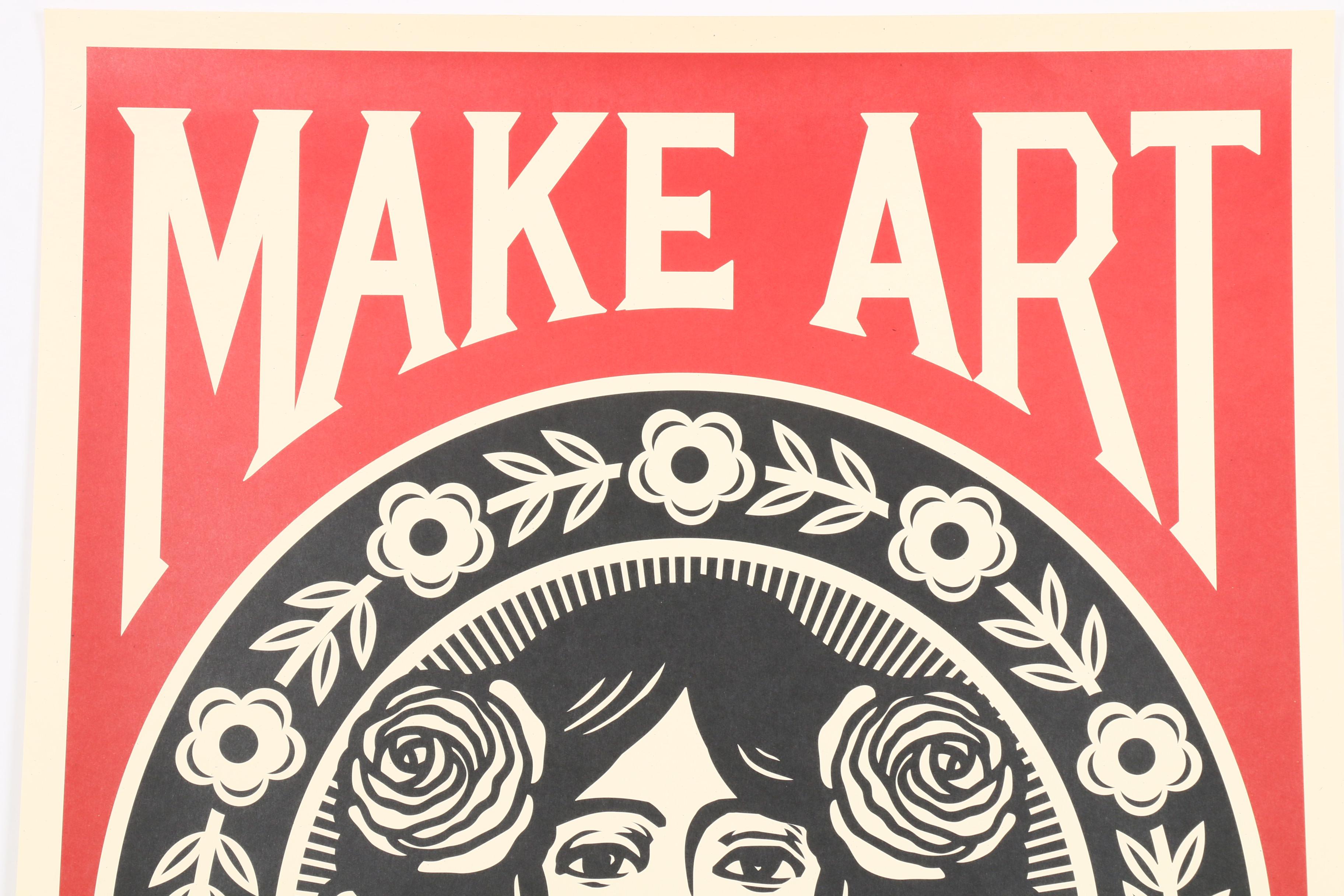 Shepard Fairey Offset Print "Make Art Not War"