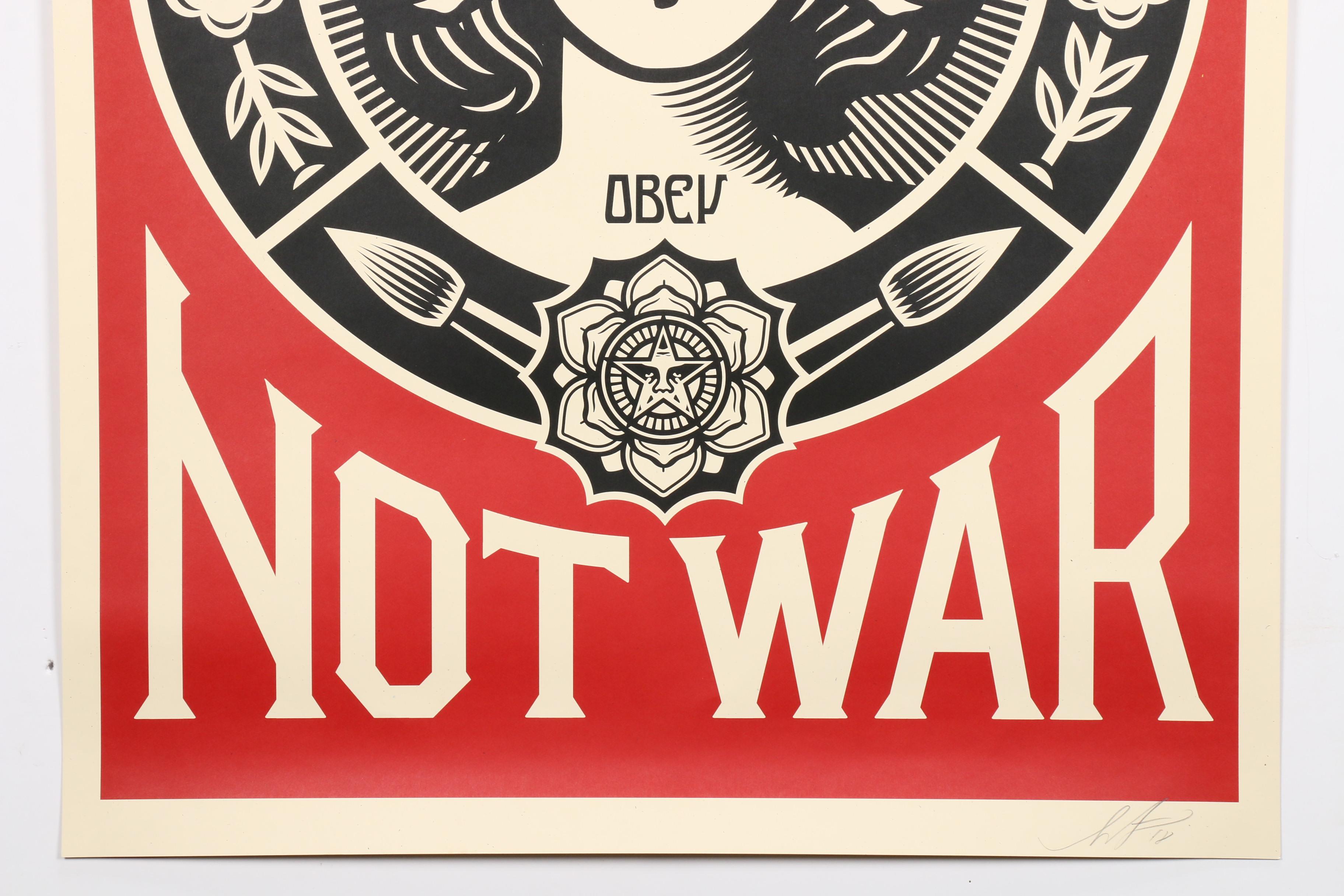 Shepard Fairey Offset Print "Make Art Not War"